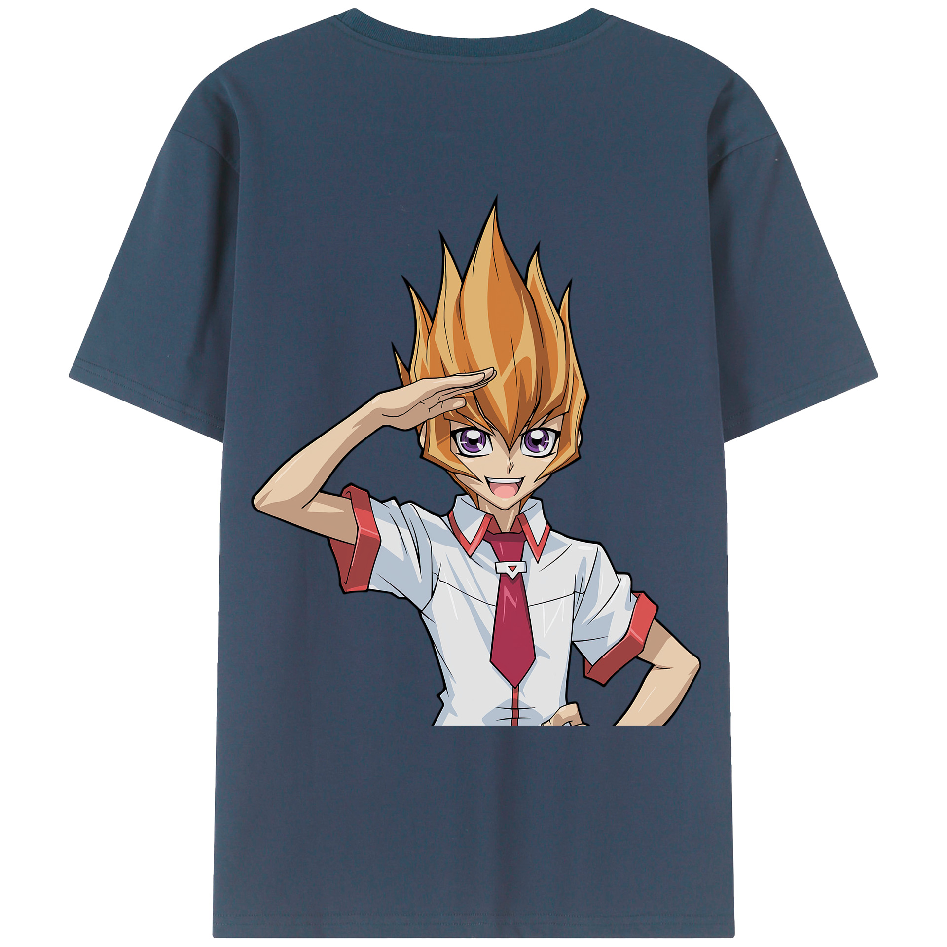 （画像用） 遊☆戯☆王 Yu-Gi-Oh! 綿100％ メンズ半袖Tシャツ（バックプリント） 通気性