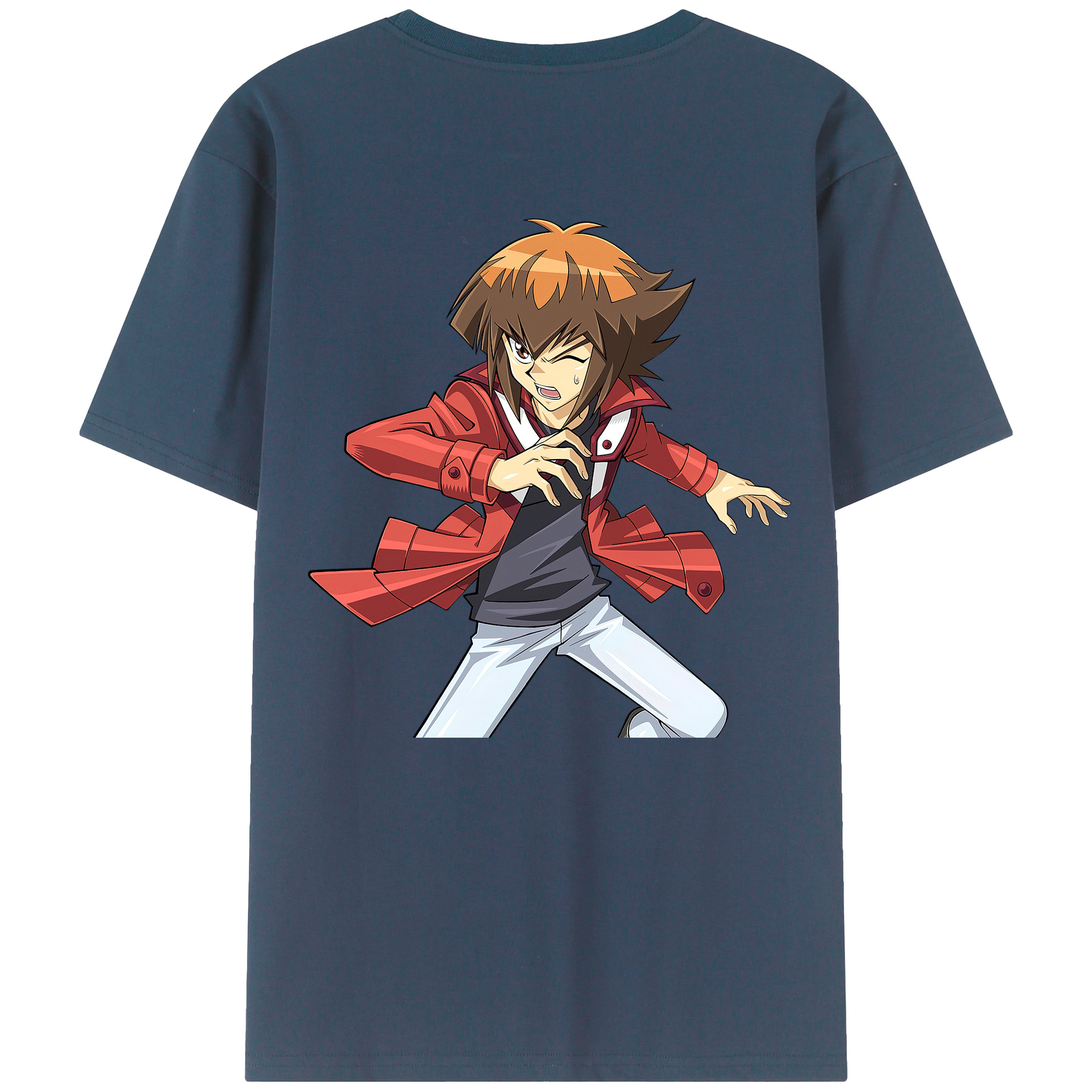 （画像用） 遊☆戯☆王 Yu-Gi-Oh! 綿100％ メンズ半袖Tシャツ（バックプリント） 通気性