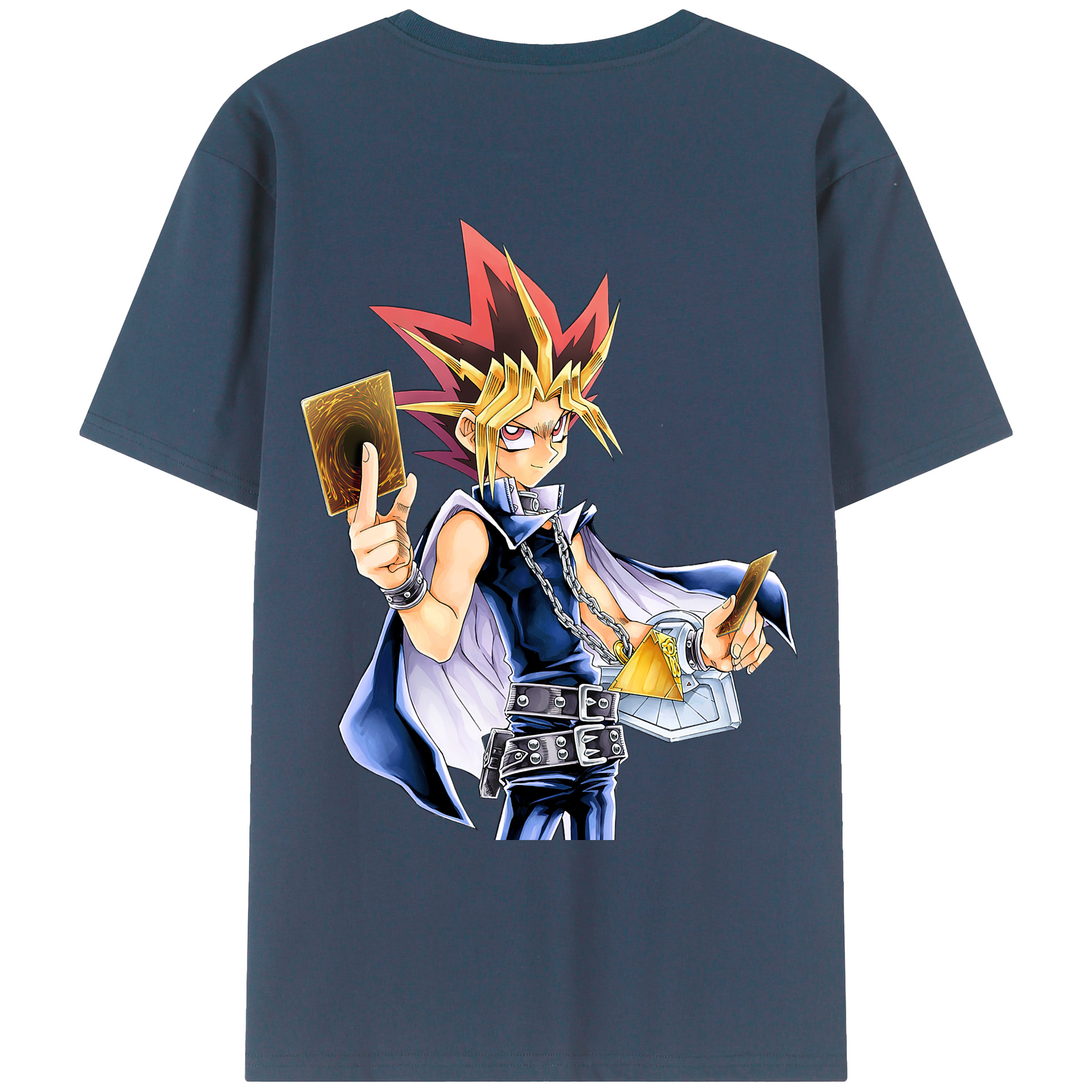 （画像用） 遊☆戯☆王 Yu-Gi-Oh! 綿100％ メンズ半袖Tシャツ（バックプリント） 通気性