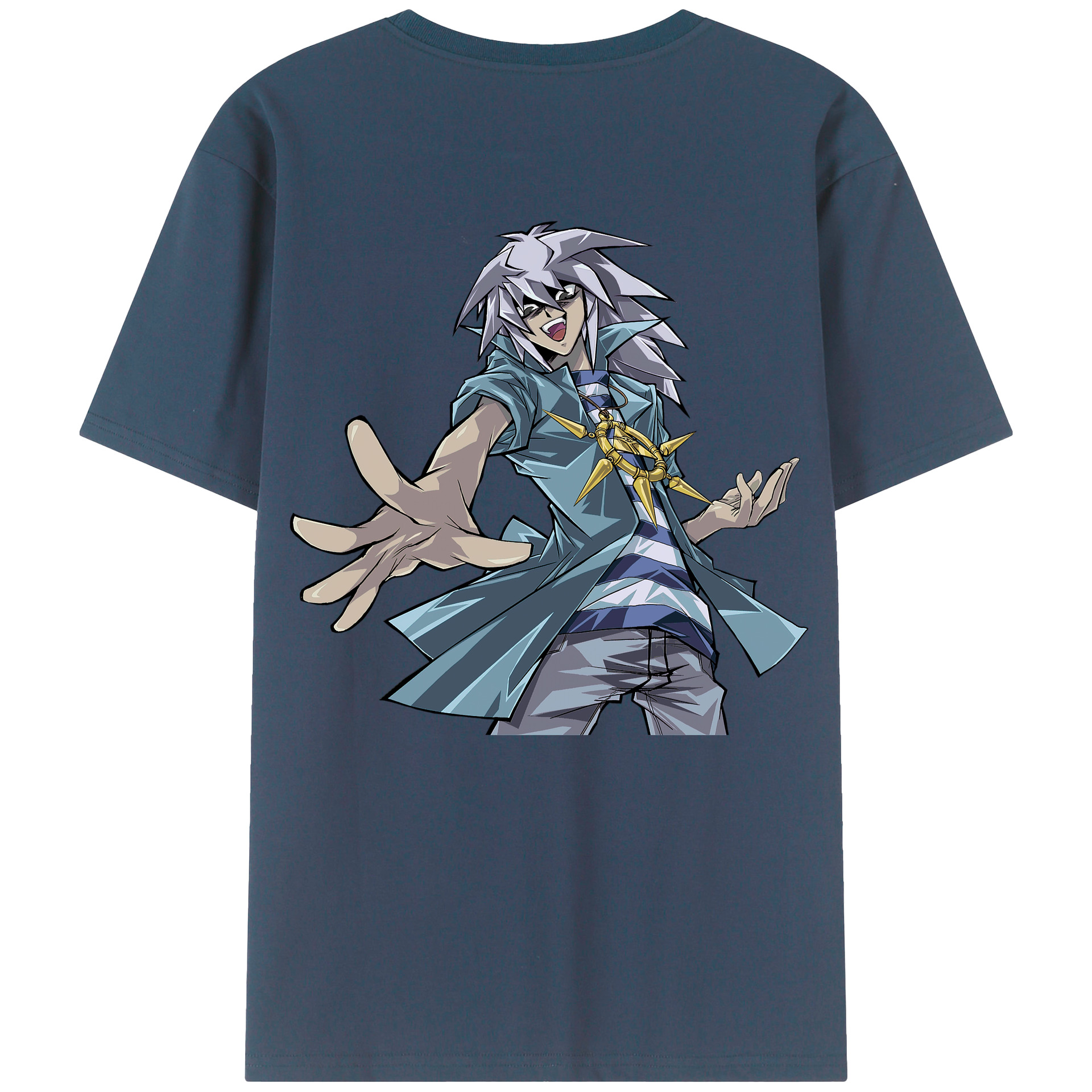 （画像用） 遊☆戯☆王 Yu-Gi-Oh! 綿100％ メンズ半袖Tシャツ（バックプリント） 通気性