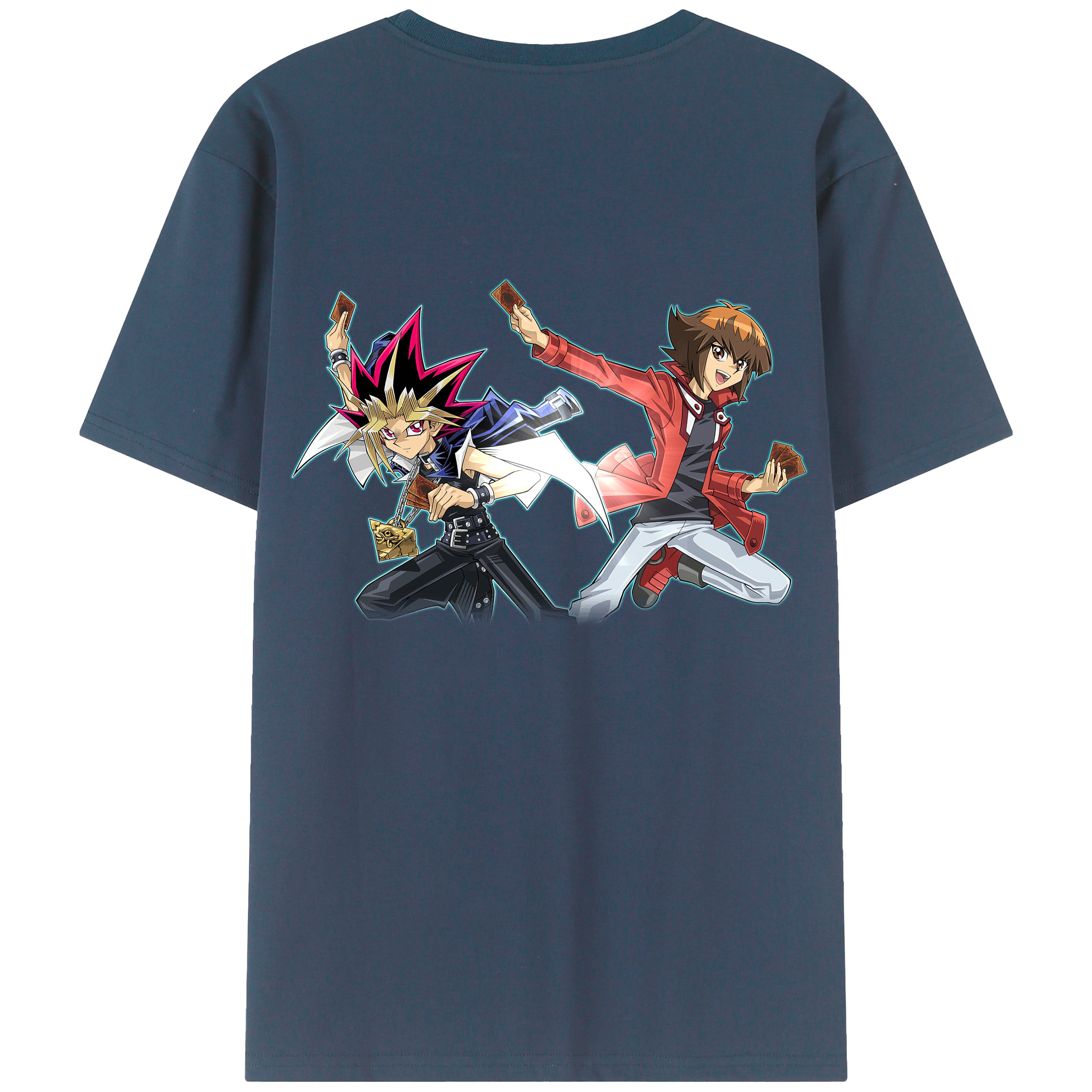 （画像用） 遊☆戯☆王 Yu-Gi-Oh! 綿100％ メンズ半袖Tシャツ（バックプリント） 通気性