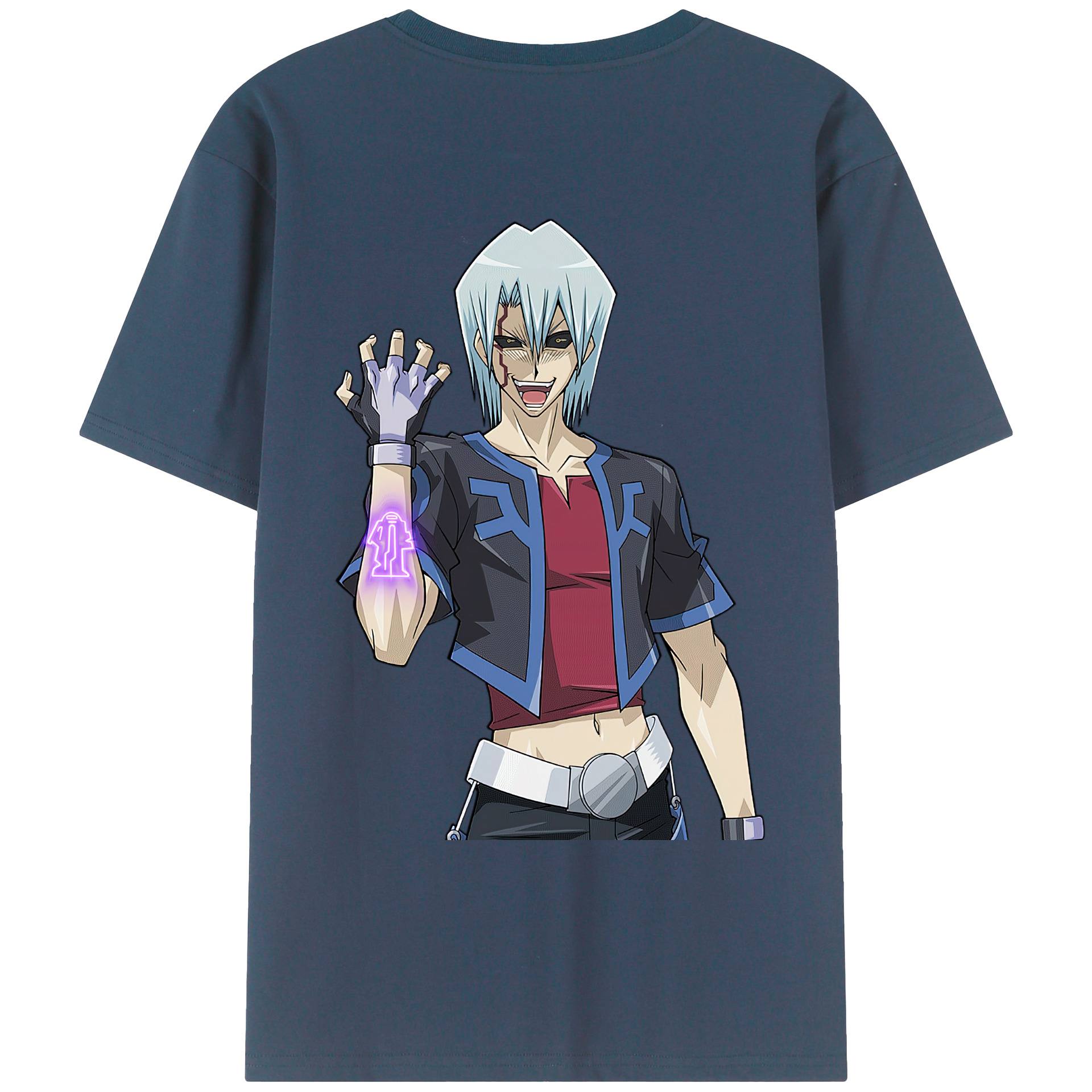 （画像用） 遊☆戯☆王 Yu-Gi-Oh! 綿100％ メンズ半袖Tシャツ（バックプリント） 通気性