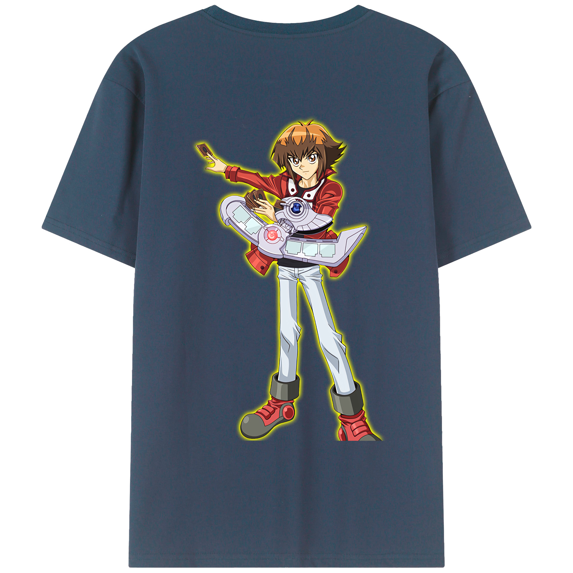 （画像用） 遊☆戯☆王 Yu-Gi-Oh! 綿100％ メンズ半袖Tシャツ（バックプリント） 通気性