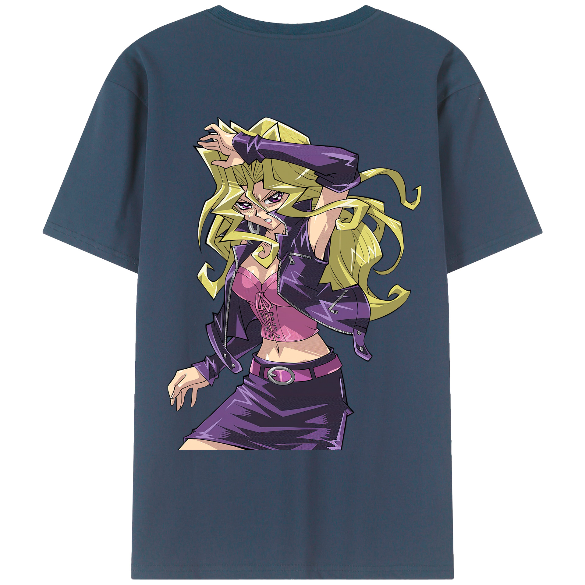 （画像用） 遊☆戯☆王 Yu-Gi-Oh! 綿100％ メンズ半袖Tシャツ（バックプリント） 通気性