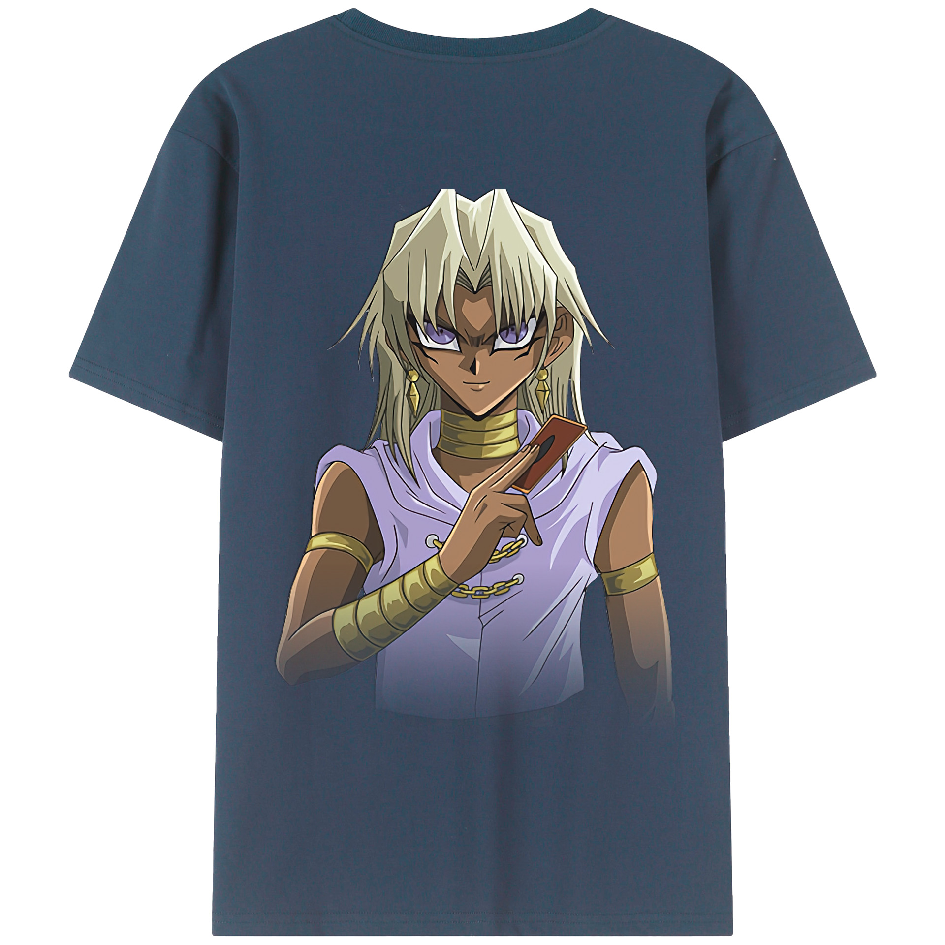 （画像用） 遊☆戯☆王 Yu-Gi-Oh! 綿100％ メンズ半袖Tシャツ（バックプリント） 通気性