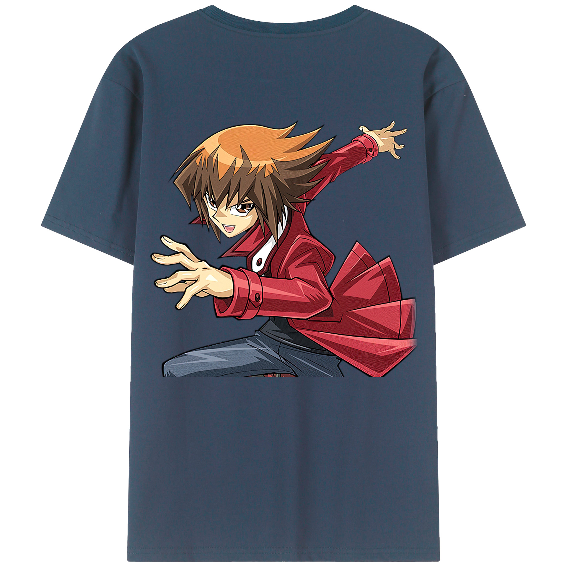 （画像用） 遊☆戯☆王 Yu-Gi-Oh! 綿100％ メンズ半袖Tシャツ（バックプリント） 通気性
