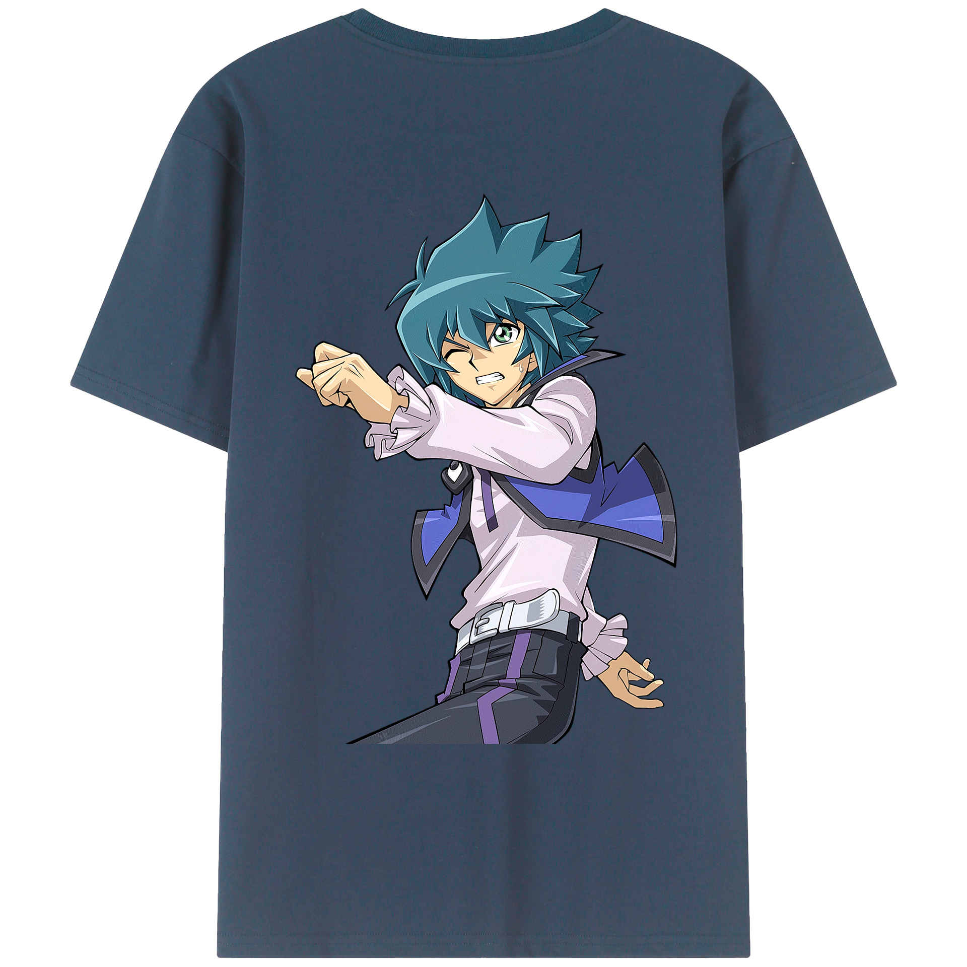（画像用） 遊☆戯☆王 Yu-Gi-Oh! 綿100％ メンズ半袖Tシャツ（バックプリント） 通気性