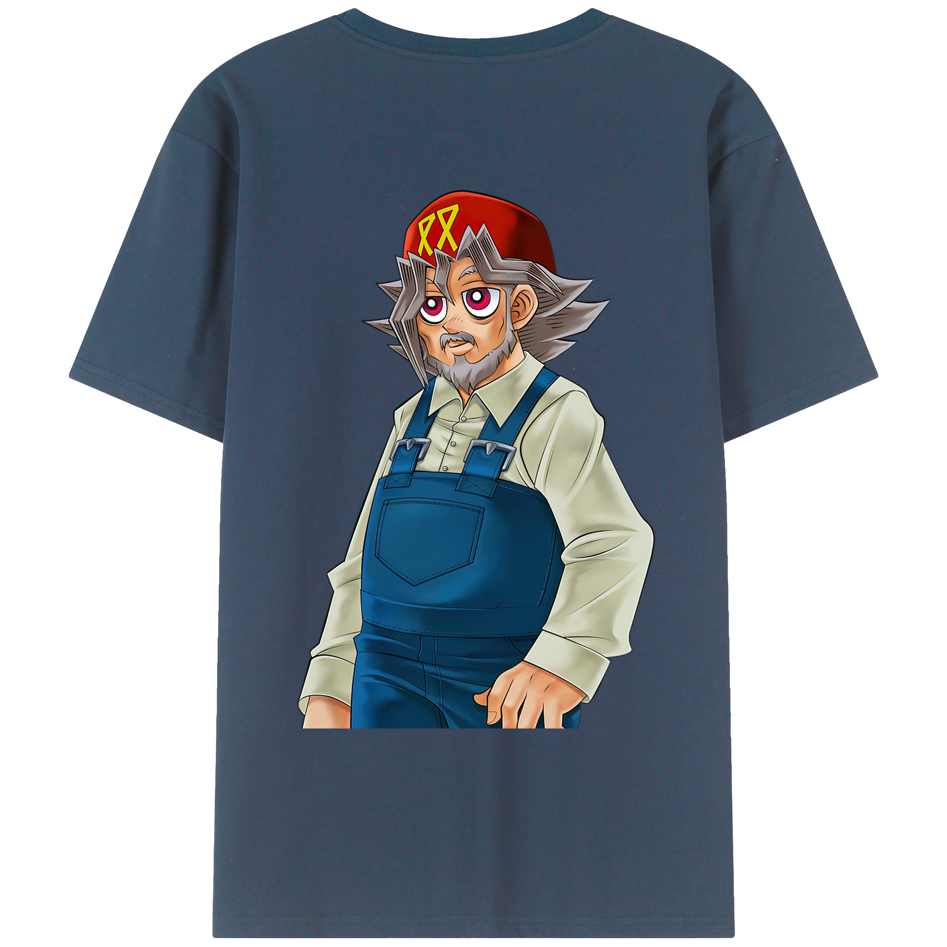 （画像用） 遊☆戯☆王 Yu-Gi-Oh! 綿100％ メンズ半袖Tシャツ（バックプリント） 通気性