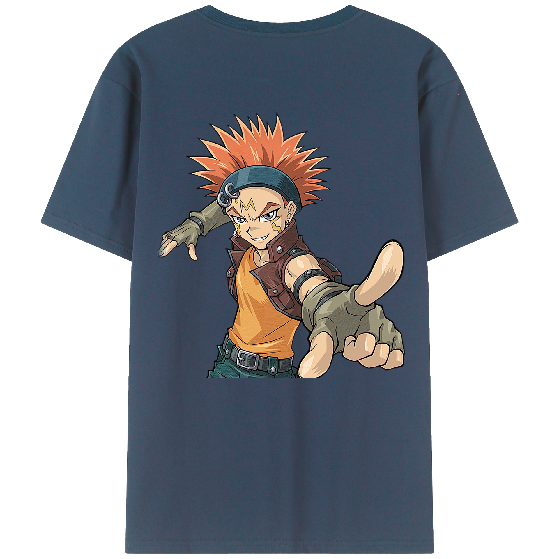 （画像用） 遊☆戯☆王 Yu-Gi-Oh! 綿100％ メンズ半袖Tシャツ（バックプリント） 通気性