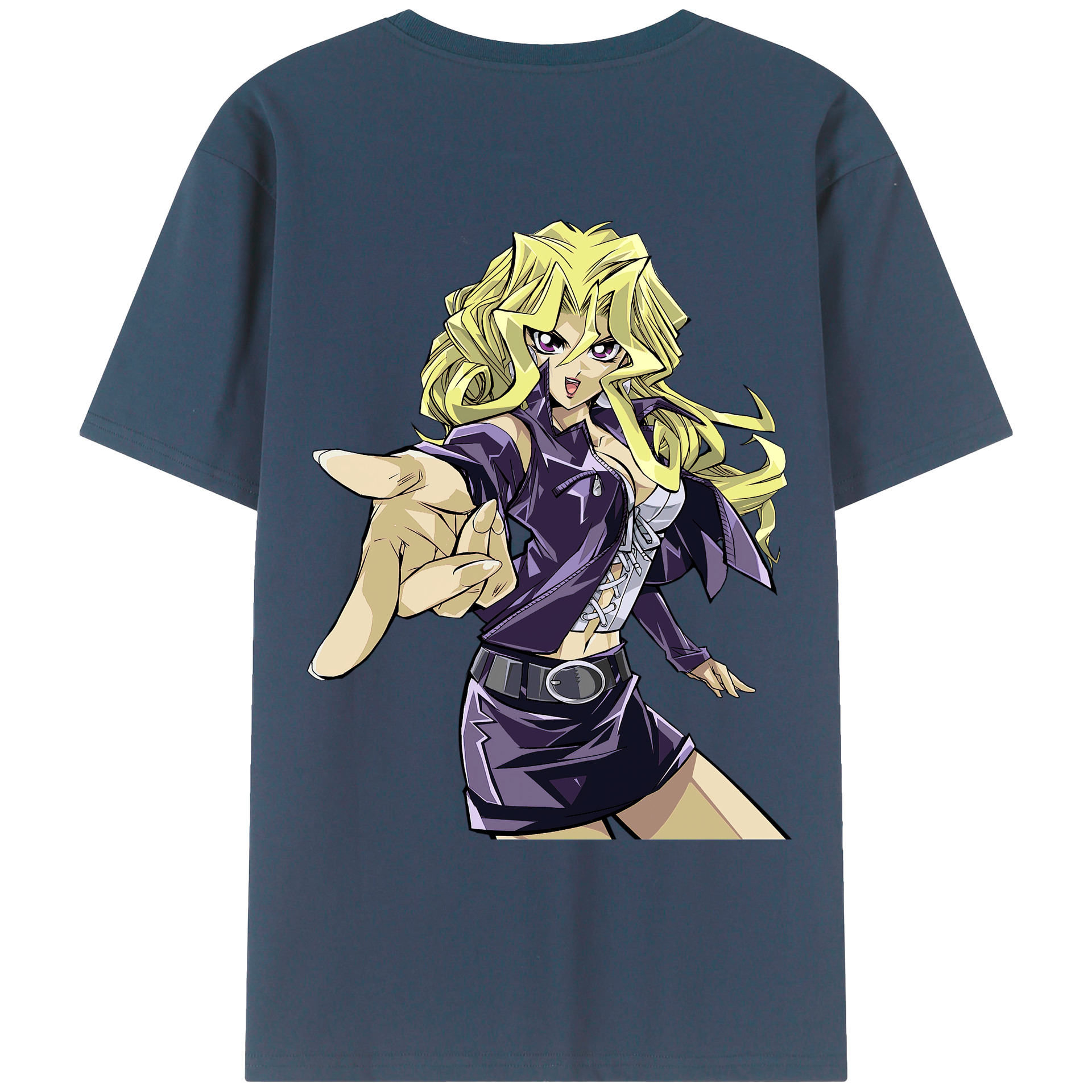 （画像用） 遊☆戯☆王 Yu-Gi-Oh! 綿100％ メンズ半袖Tシャツ（バックプリント） 通気性