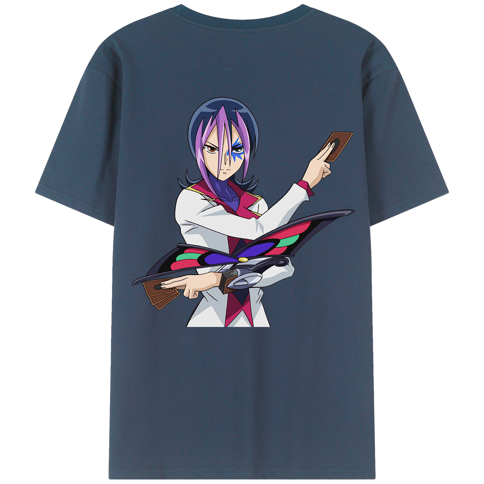 （画像用） 遊☆戯☆王 Yu-Gi-Oh! 綿100％ メンズ半袖Tシャツ（バックプリント） 通気性