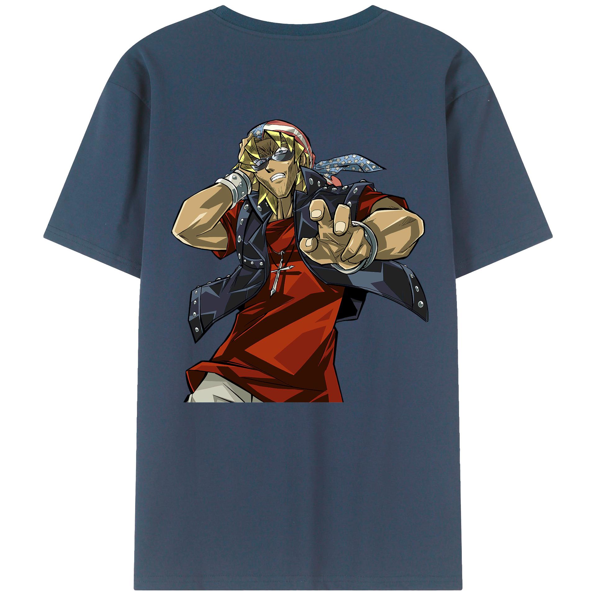 （画像用） 遊☆戯☆王 Yu-Gi-Oh! 綿100％ メンズ半袖Tシャツ（バックプリント） 通気性