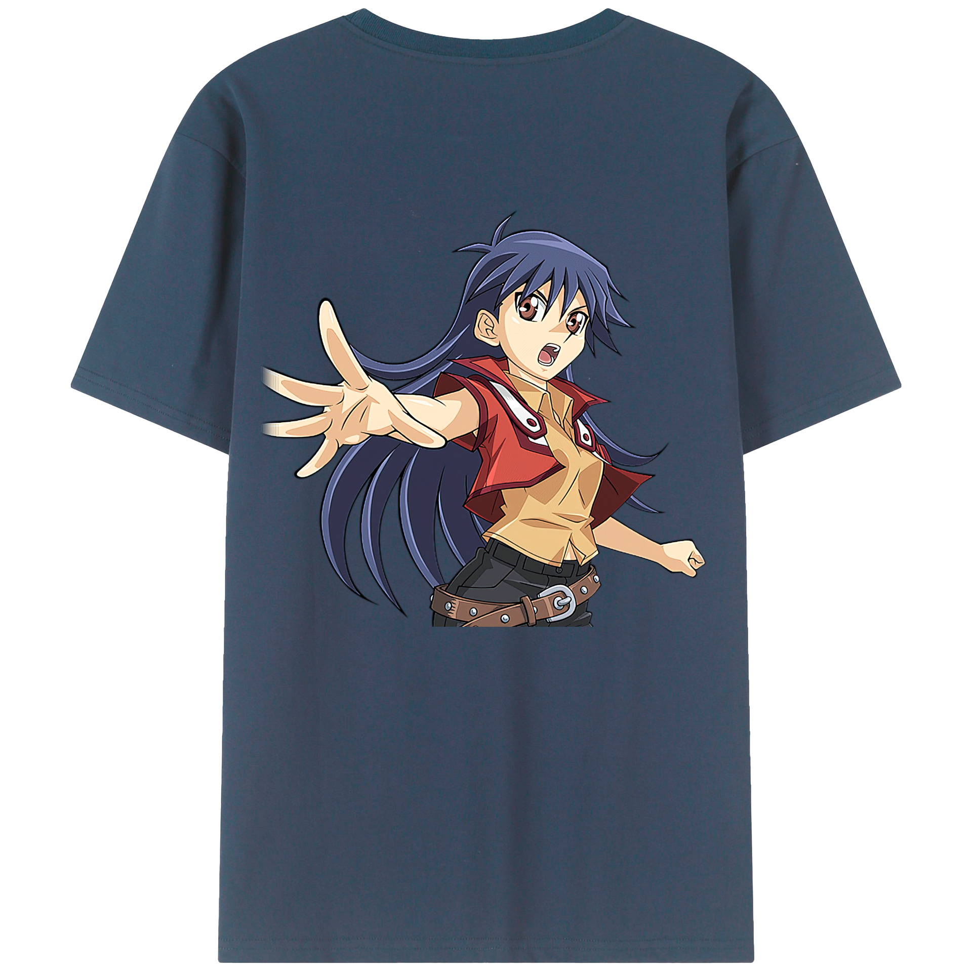 （画像用） 遊☆戯☆王 Yu-Gi-Oh! 綿100％ メンズ半袖Tシャツ（バックプリント） 通気性