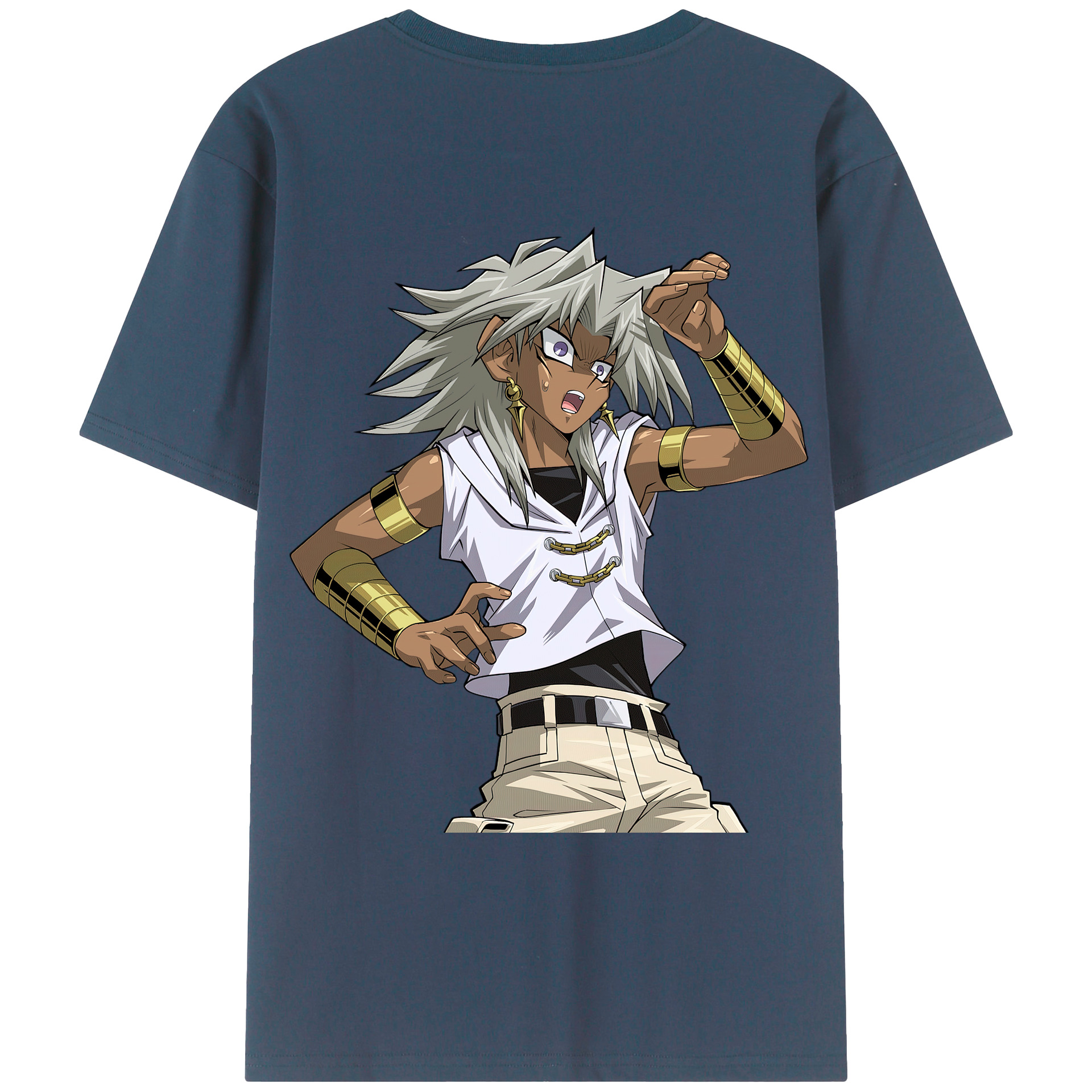 （画像用） 遊☆戯☆王 Yu-Gi-Oh! 綿100％ メンズ半袖Tシャツ（バックプリント） 通気性