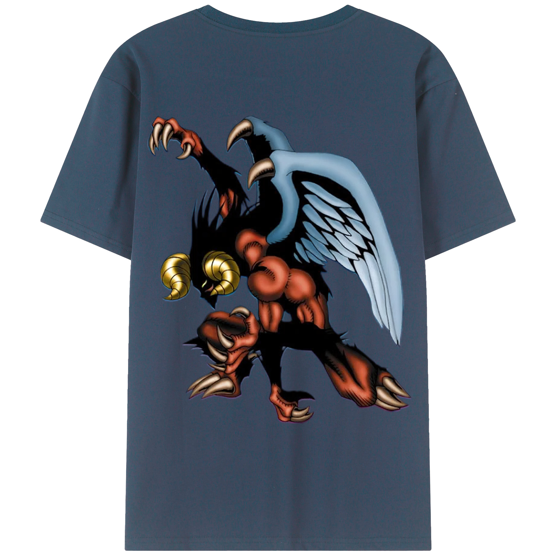 （画像用） 遊☆戯☆王 Yu-Gi-Oh! 綿100％ メンズ半袖Tシャツ（バックプリント） 通気性