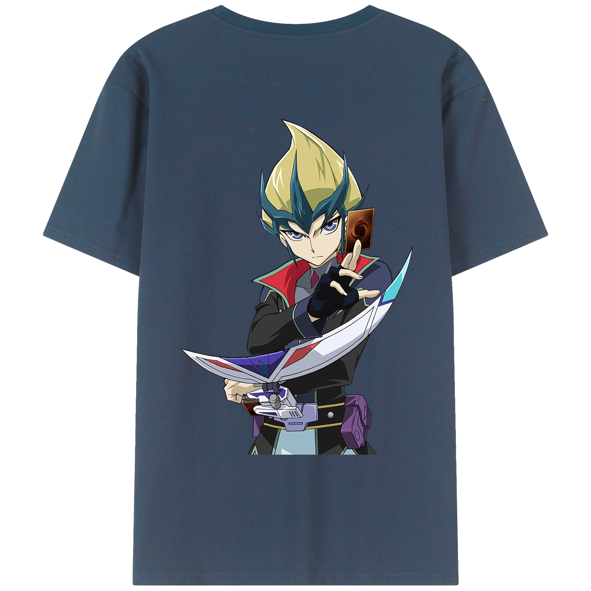 （画像用） 遊☆戯☆王 Yu-Gi-Oh! 綿100％ メンズ半袖Tシャツ（バックプリント） 通気性