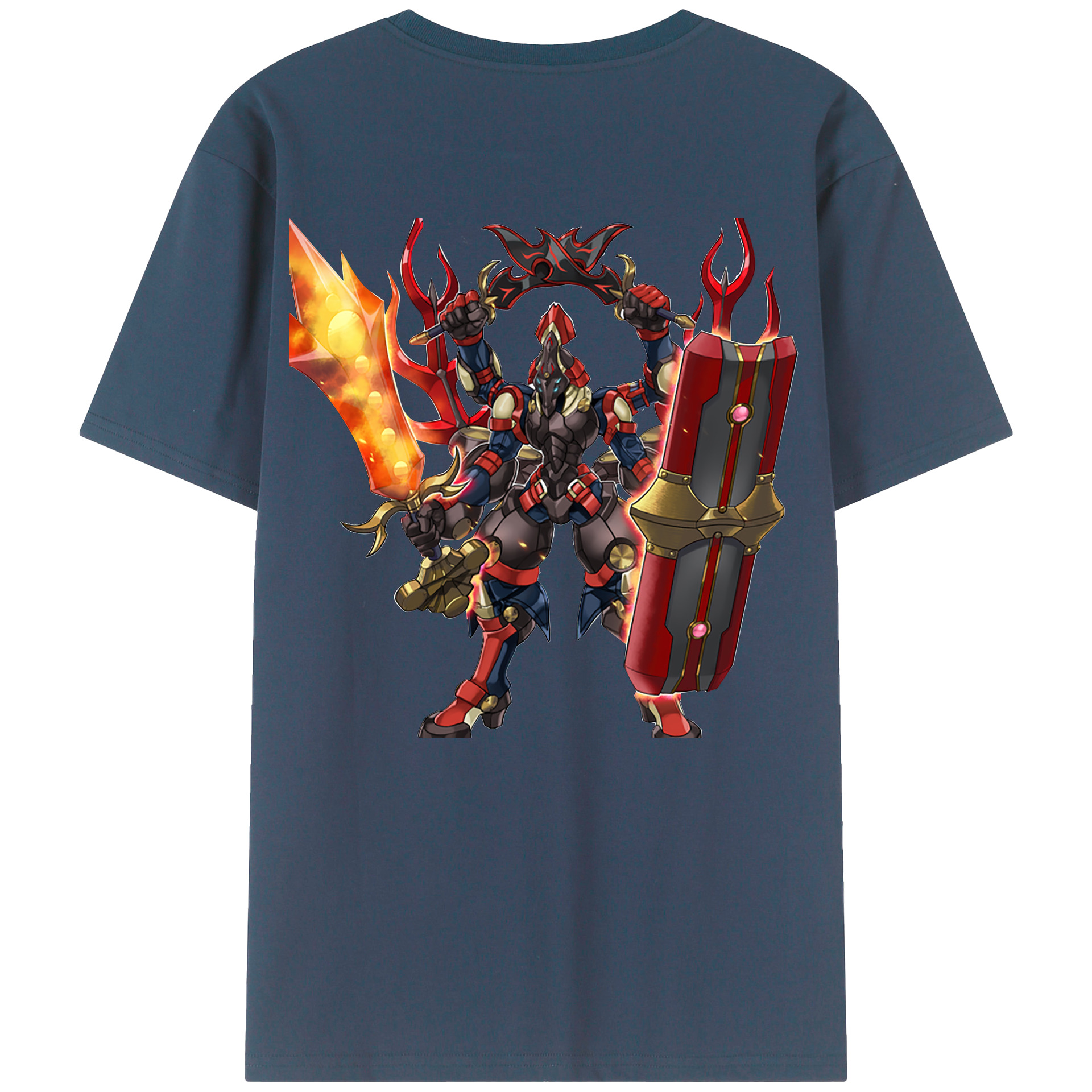 （画像用） 遊☆戯☆王 Yu-Gi-Oh! 綿100％ メンズ半袖Tシャツ（バックプリント） 通気性