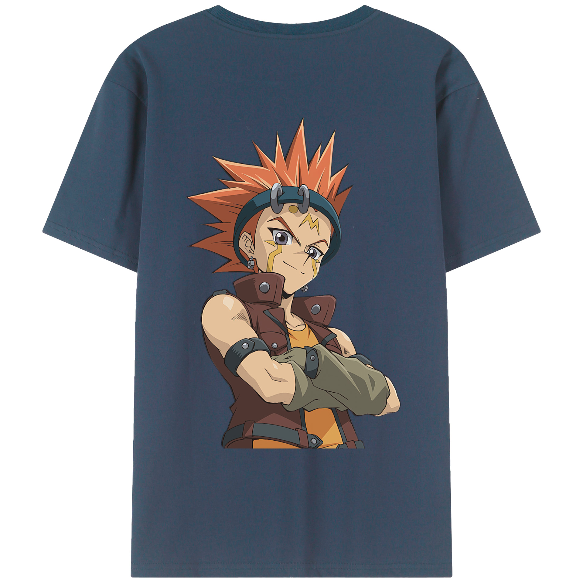 （画像用） 遊☆戯☆王 Yu-Gi-Oh! 綿100％ メンズ半袖Tシャツ（バックプリント） 通気性