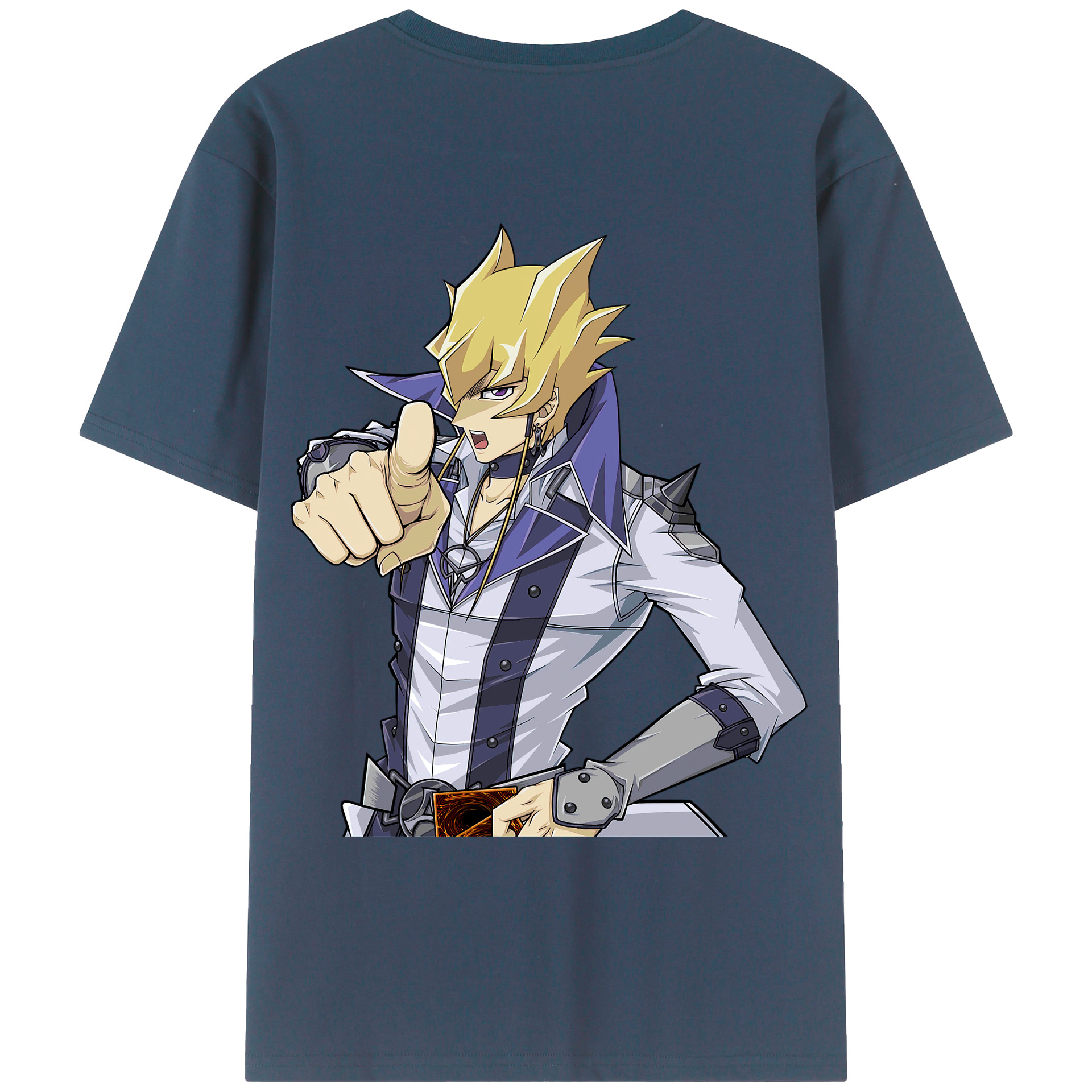 （画像用） 遊☆戯☆王 Yu-Gi-Oh! 綿100％ メンズ半袖Tシャツ（バックプリント） 通気性