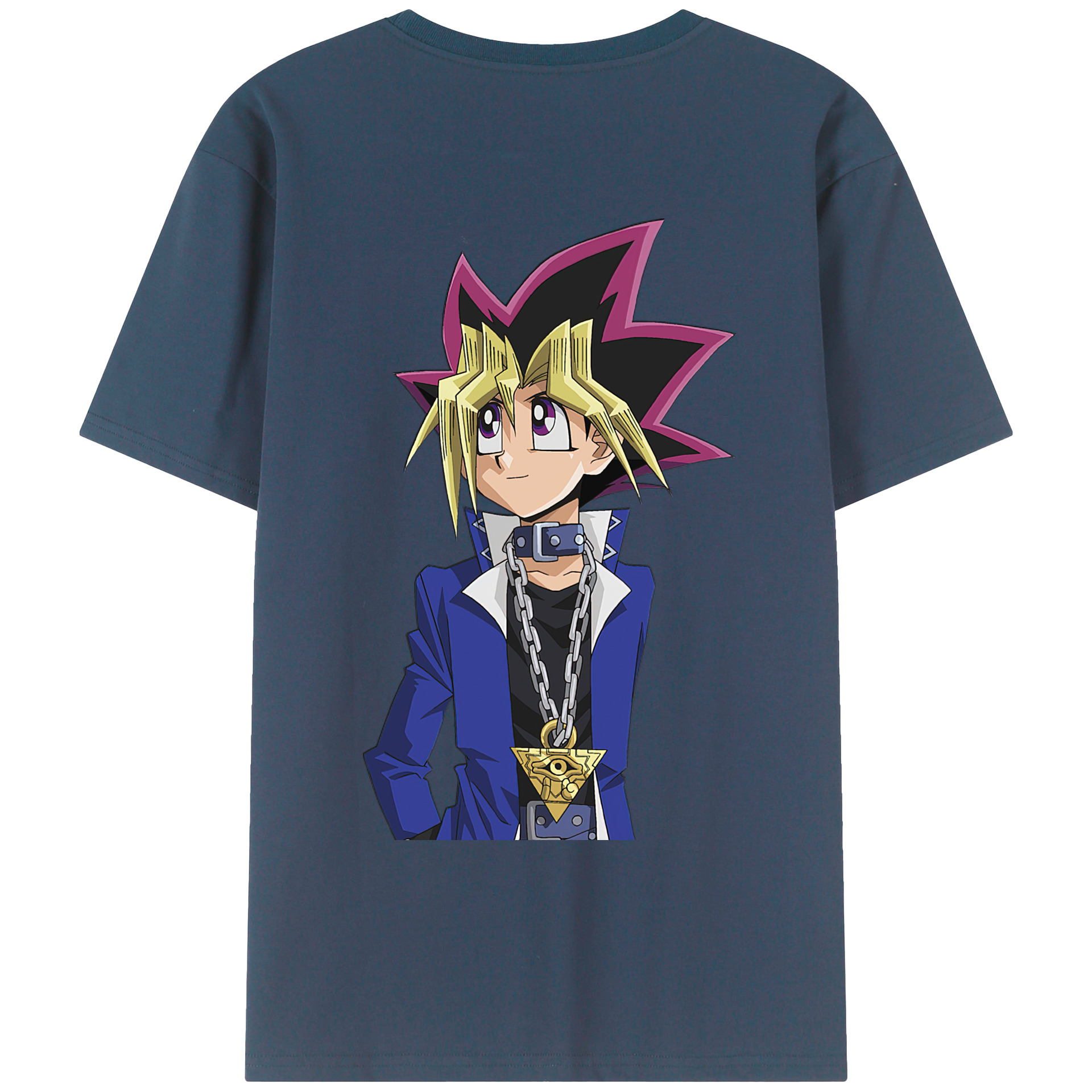 （画像用） 遊☆戯☆王 Yu-Gi-Oh! 綿100％ メンズ半袖Tシャツ（バックプリント） 通気性