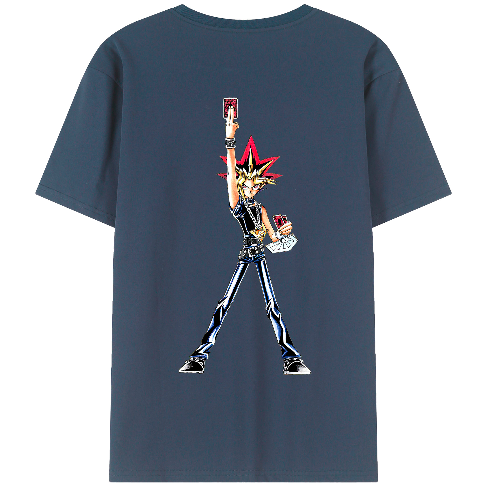 （画像用） 遊☆戯☆王 Yu-Gi-Oh! 綿100％ メンズ半袖Tシャツ（バックプリント） 通気性