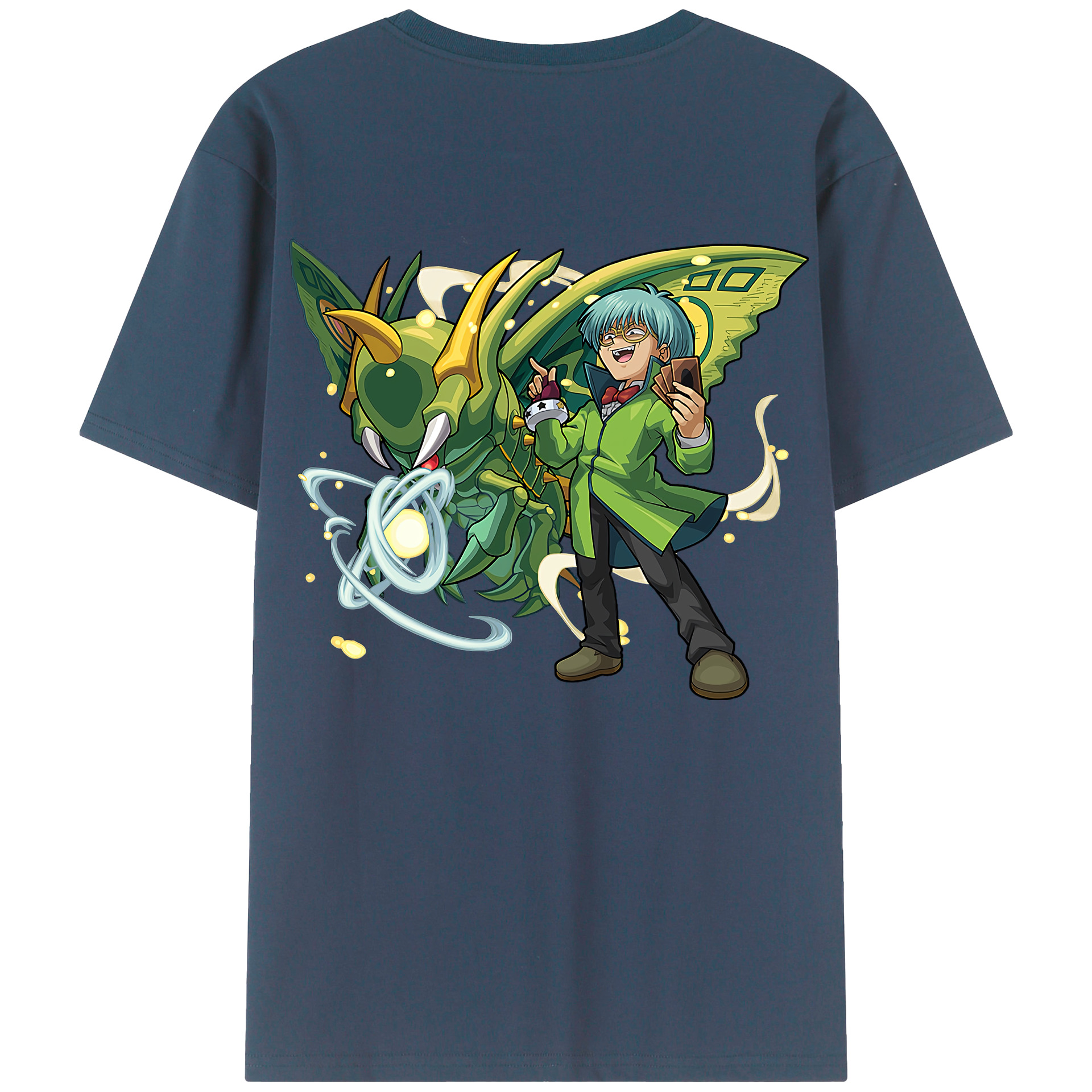 （画像用） 遊☆戯☆王 Yu-Gi-Oh! 綿100％ メンズ半袖Tシャツ（バックプリント） 通気性