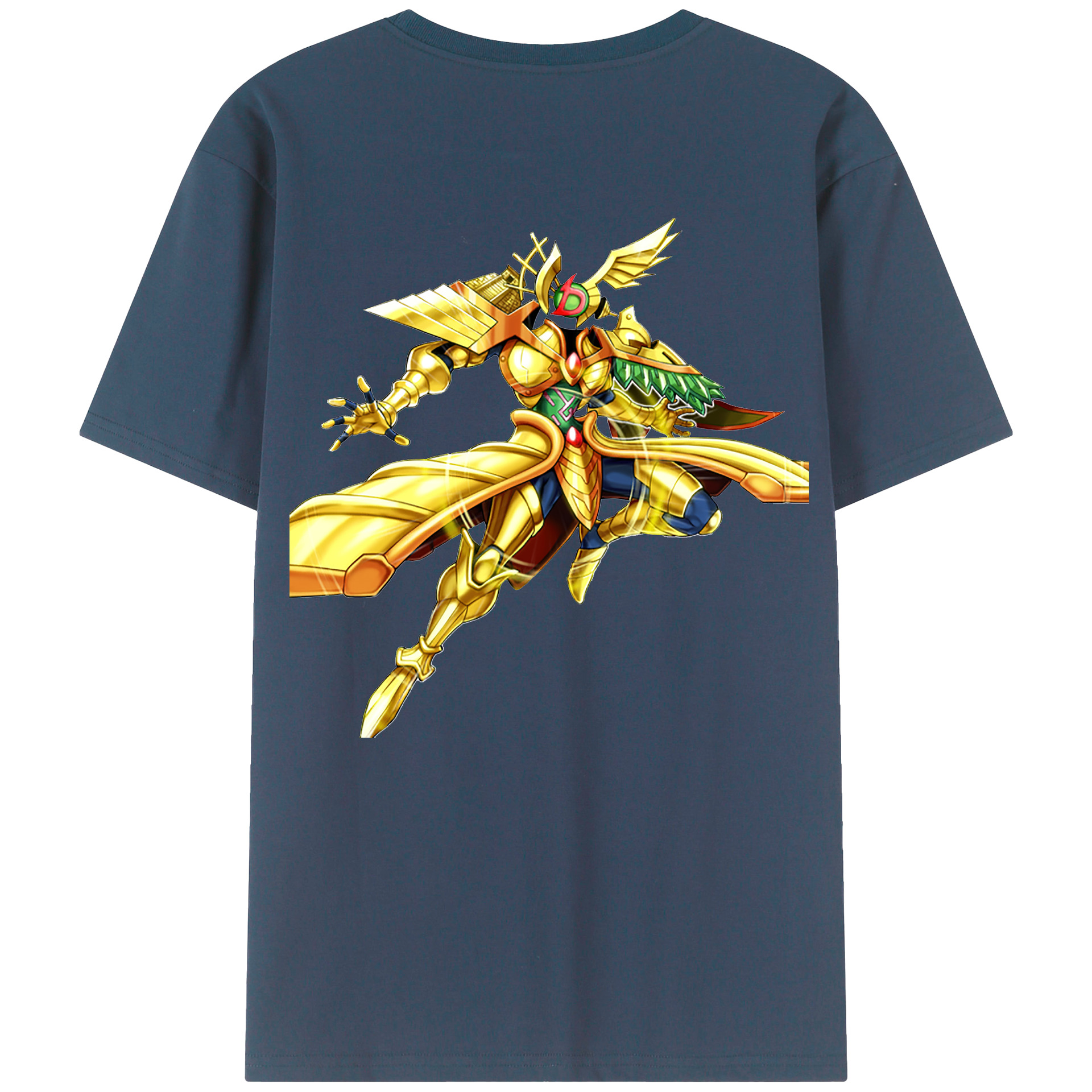 （画像用） 遊☆戯☆王 Yu-Gi-Oh! 綿100％ メンズ半袖Tシャツ（バックプリント） 通気性