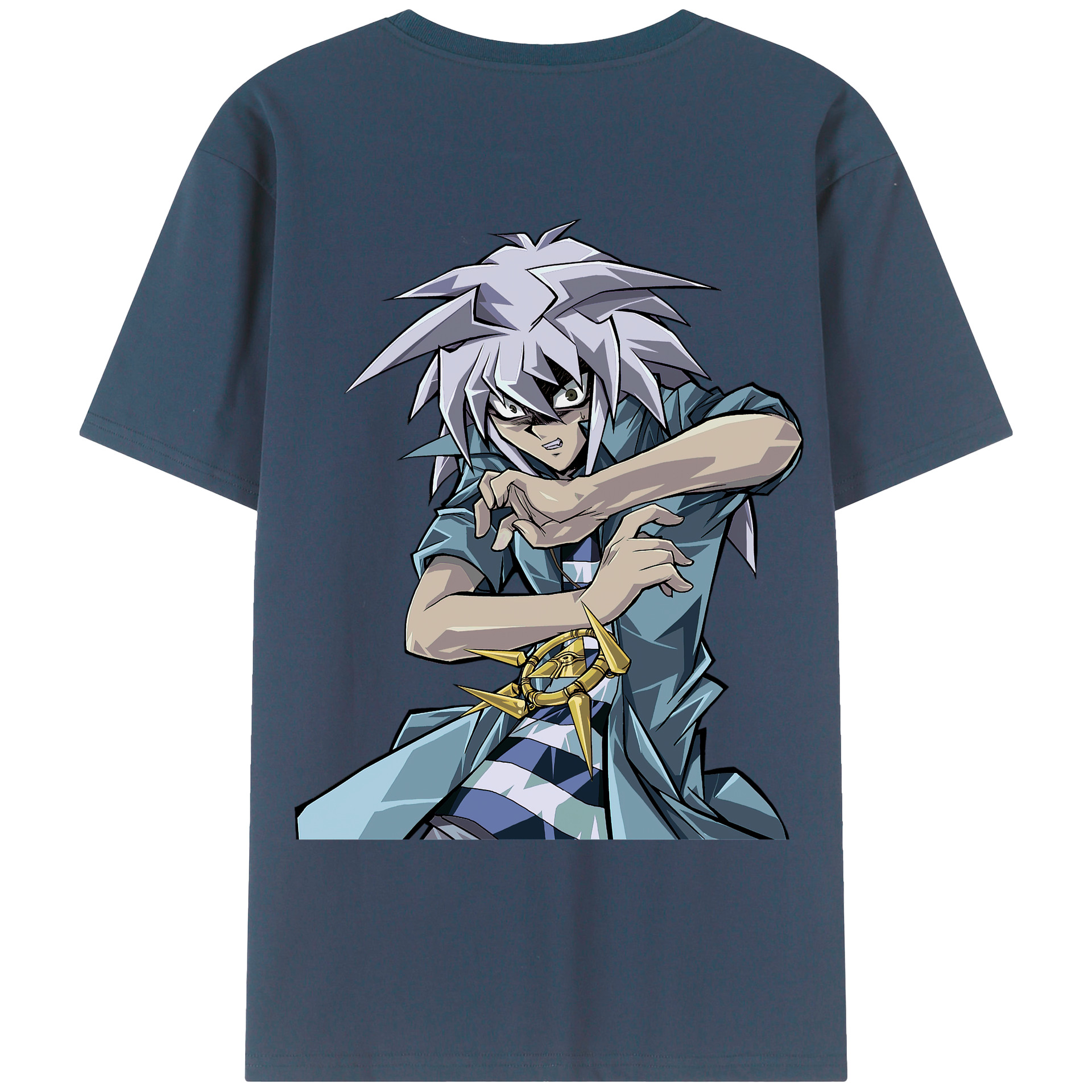 （画像用） 遊☆戯☆王 Yu-Gi-Oh! 綿100％ メンズ半袖Tシャツ（バックプリント） 通気性
