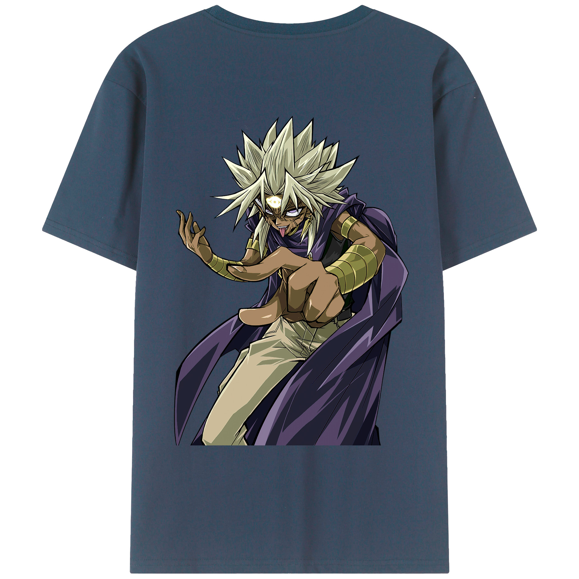 （画像用） 遊☆戯☆王 Yu-Gi-Oh! 綿100％ メンズ半袖Tシャツ（バックプリント） 通気性