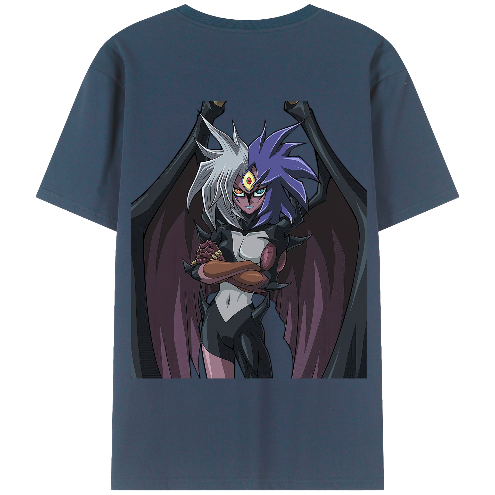 （画像用） 遊☆戯☆王 Yu-Gi-Oh! 綿100％ メンズ半袖Tシャツ（バックプリント） 通気性