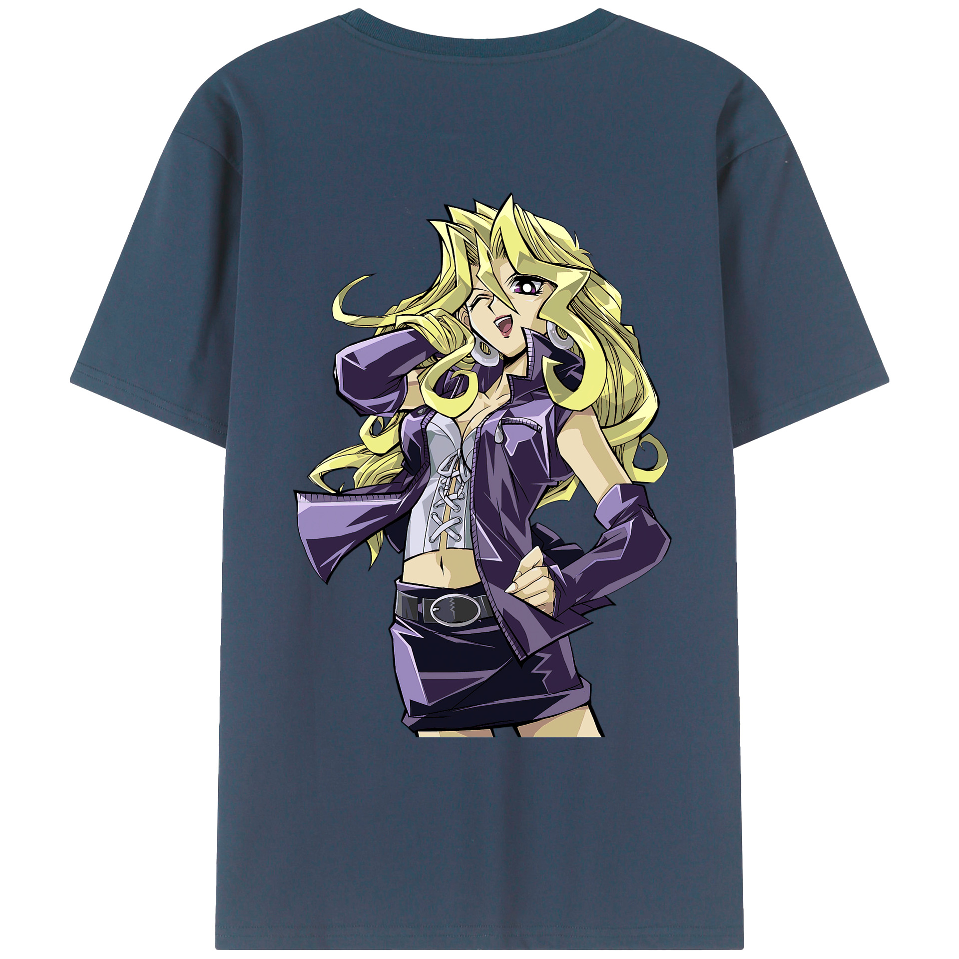 （画像用） 遊☆戯☆王 Yu-Gi-Oh! 綿100％ メンズ半袖Tシャツ（バックプリント） 通気性