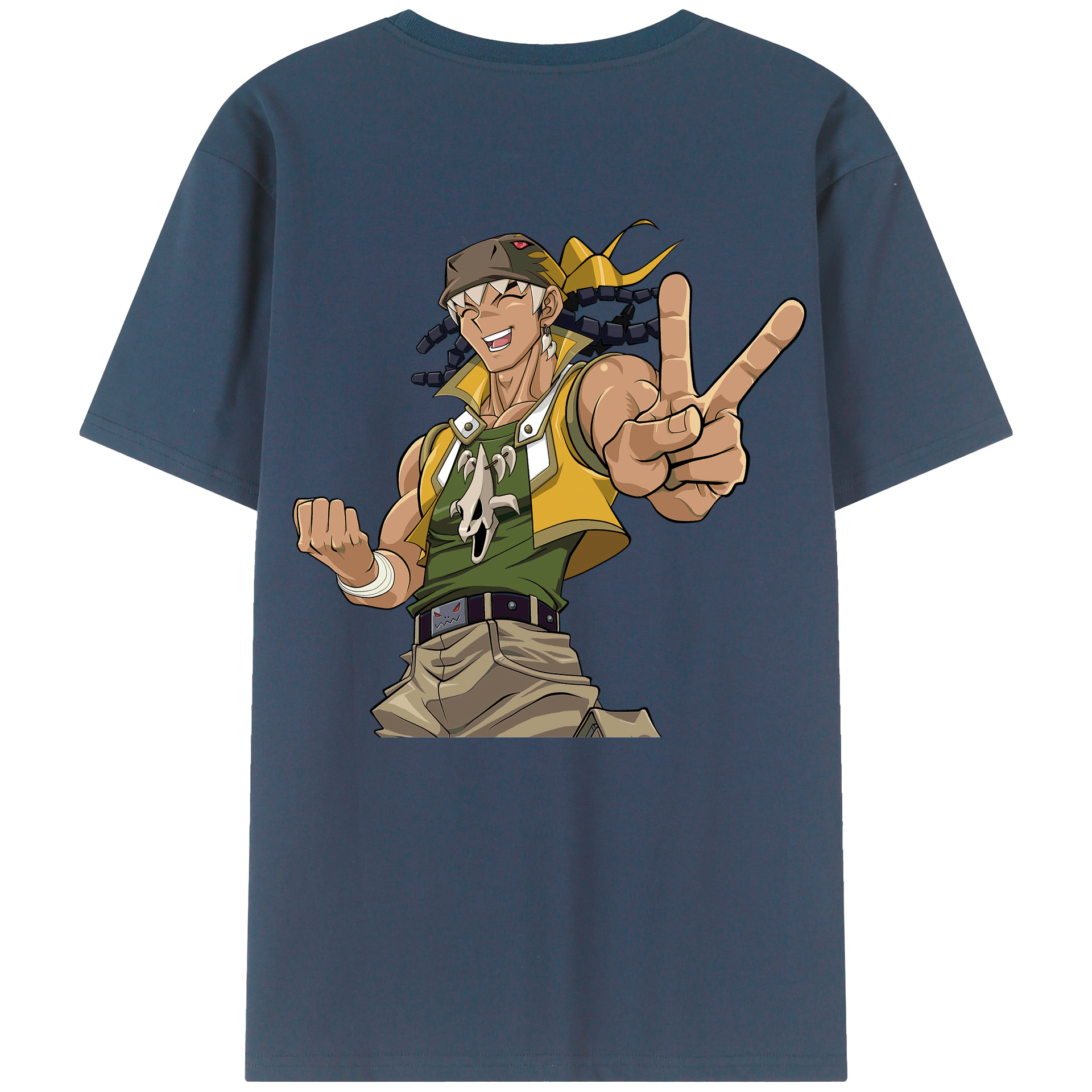 （画像用） 遊☆戯☆王 Yu-Gi-Oh! 綿100％ メンズ半袖Tシャツ（バックプリント） 通気性