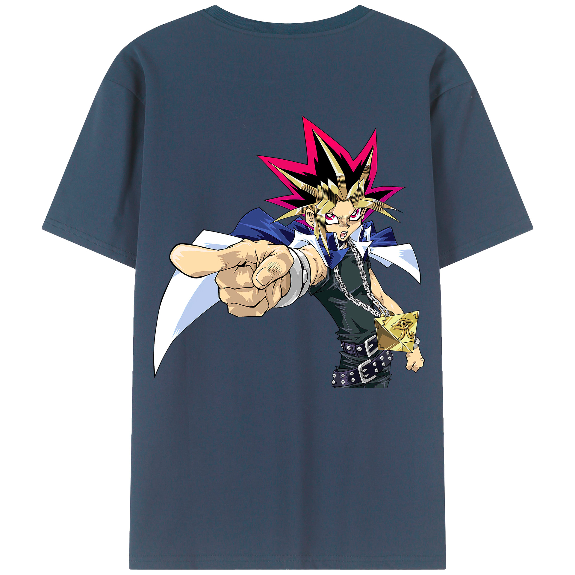 （画像用） 遊☆戯☆王 Yu-Gi-Oh! 綿100％ メンズ半袖Tシャツ（バックプリント） 通気性