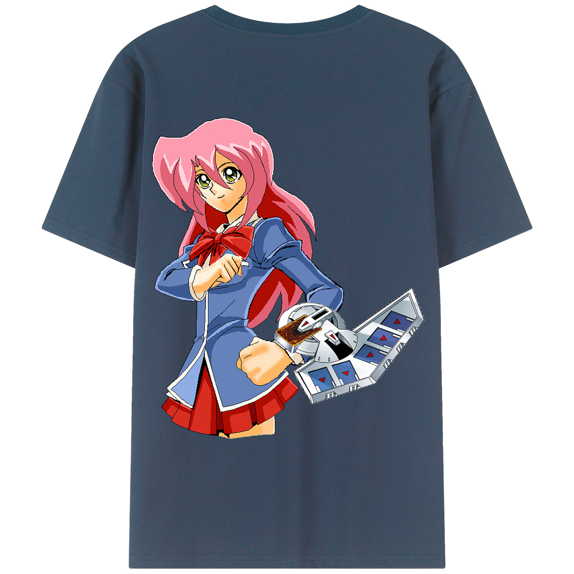 （画像用） 遊☆戯☆王 Yu-Gi-Oh! 綿100％ メンズ半袖Tシャツ（バックプリント） 通気性