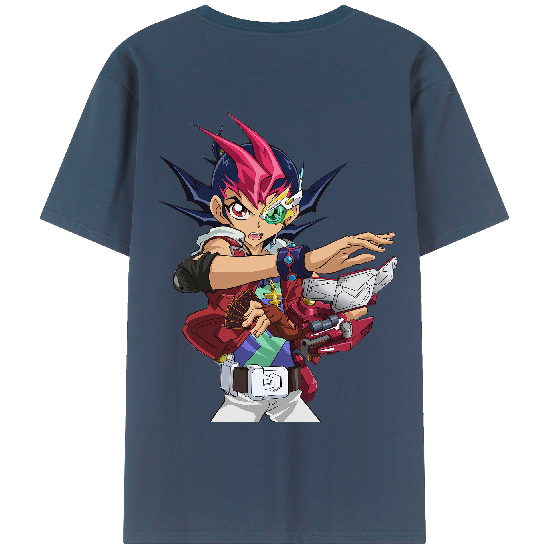 （画像用） 遊☆戯☆王 Yu-Gi-Oh! 綿100％ メンズ半袖Tシャツ（バックプリント） 通気性