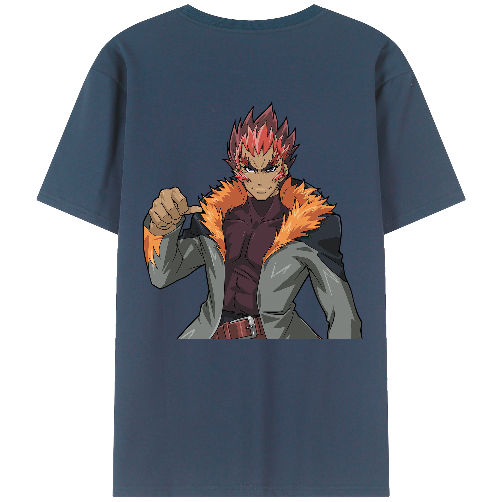 （画像用） 遊☆戯☆王 Yu-Gi-Oh! 綿100％ メンズ半袖Tシャツ（バックプリント） 通気性