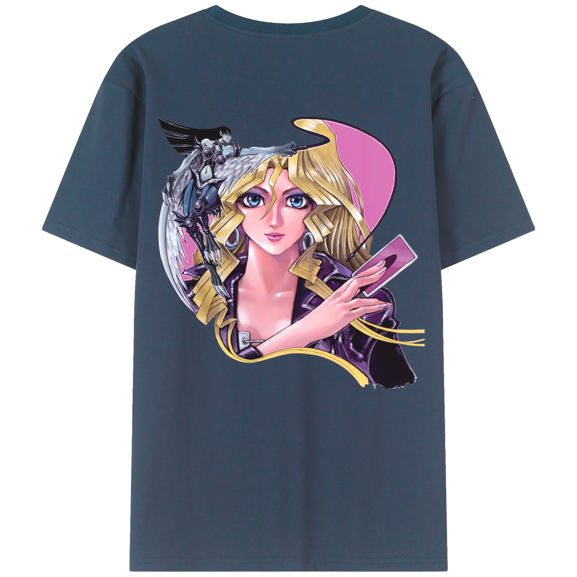 （画像用） 遊☆戯☆王 Yu-Gi-Oh! 綿100％ メンズ半袖Tシャツ（バックプリント） 通気性