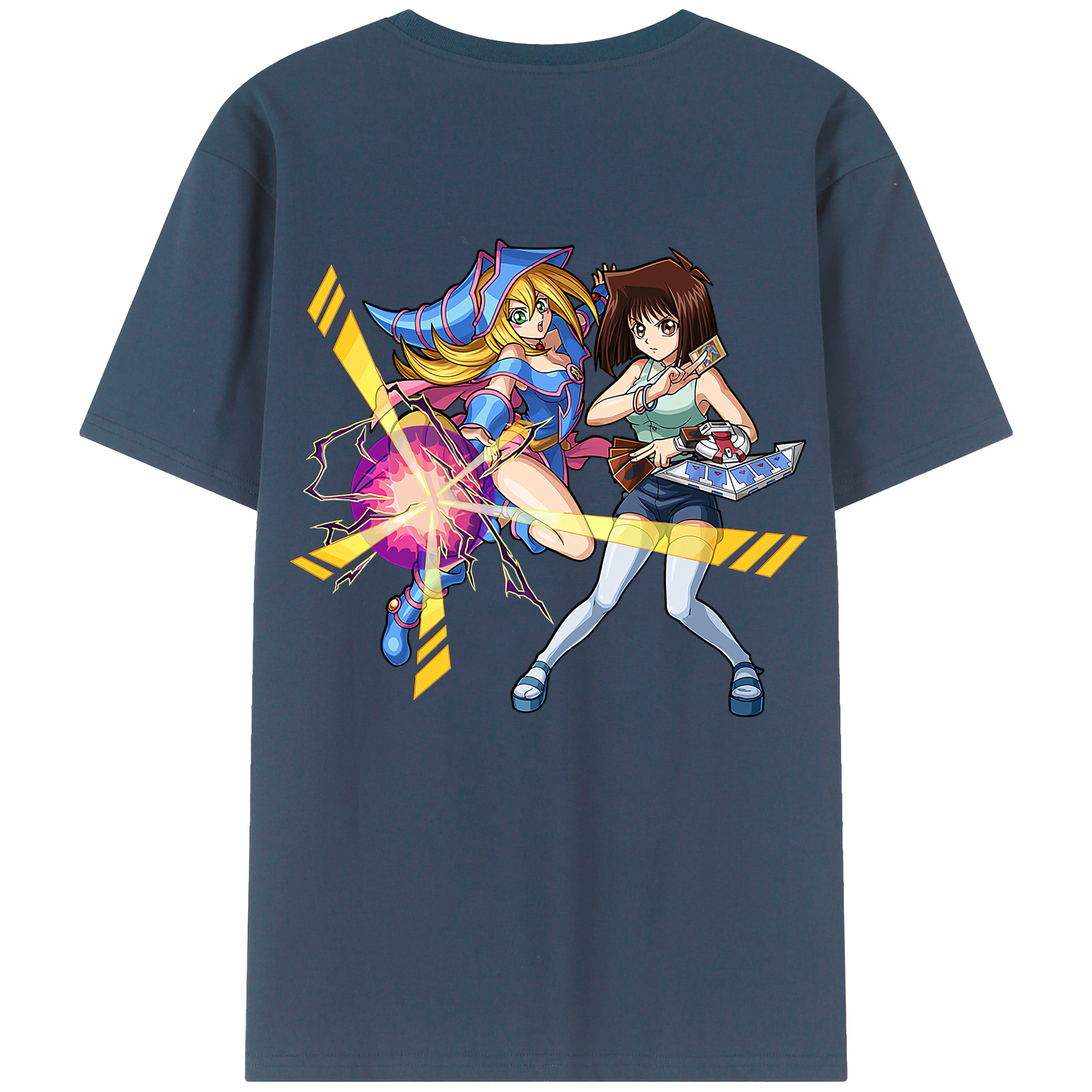 （画像用） 遊☆戯☆王 Yu-Gi-Oh! 綿100％ メンズ半袖Tシャツ（バックプリント） 通気性