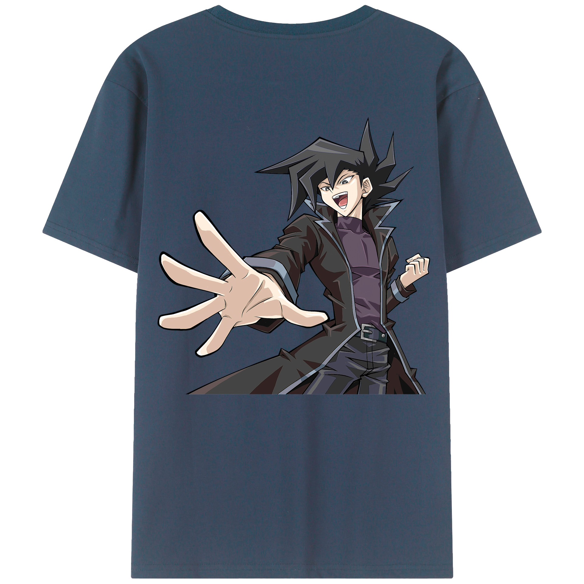 （画像用） 遊☆戯☆王 Yu-Gi-Oh! 綿100％ メンズ半袖Tシャツ（バックプリント） 通気性
