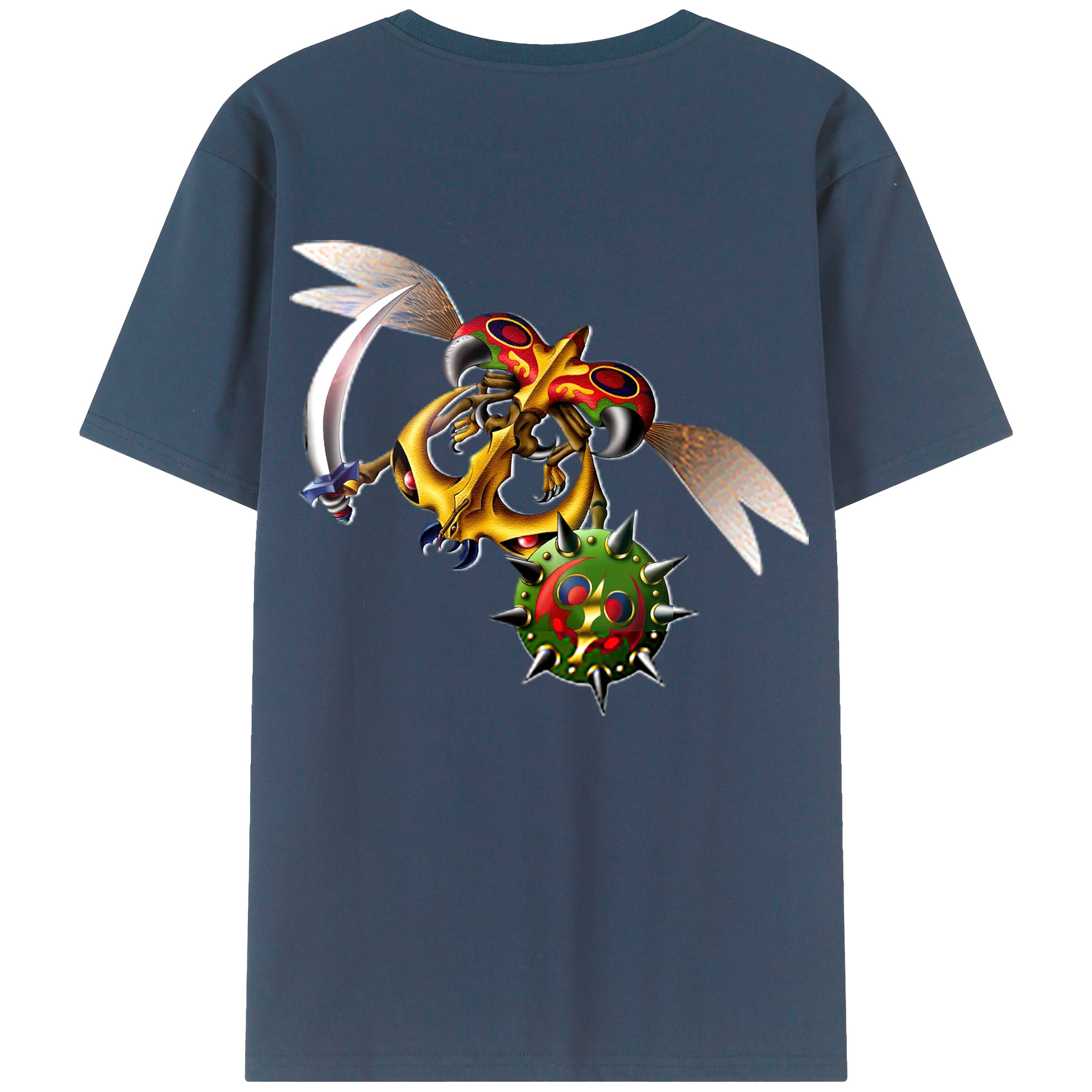 （画像用） 遊☆戯☆王 Yu-Gi-Oh! 綿100％ メンズ半袖Tシャツ（バックプリント） 通気性