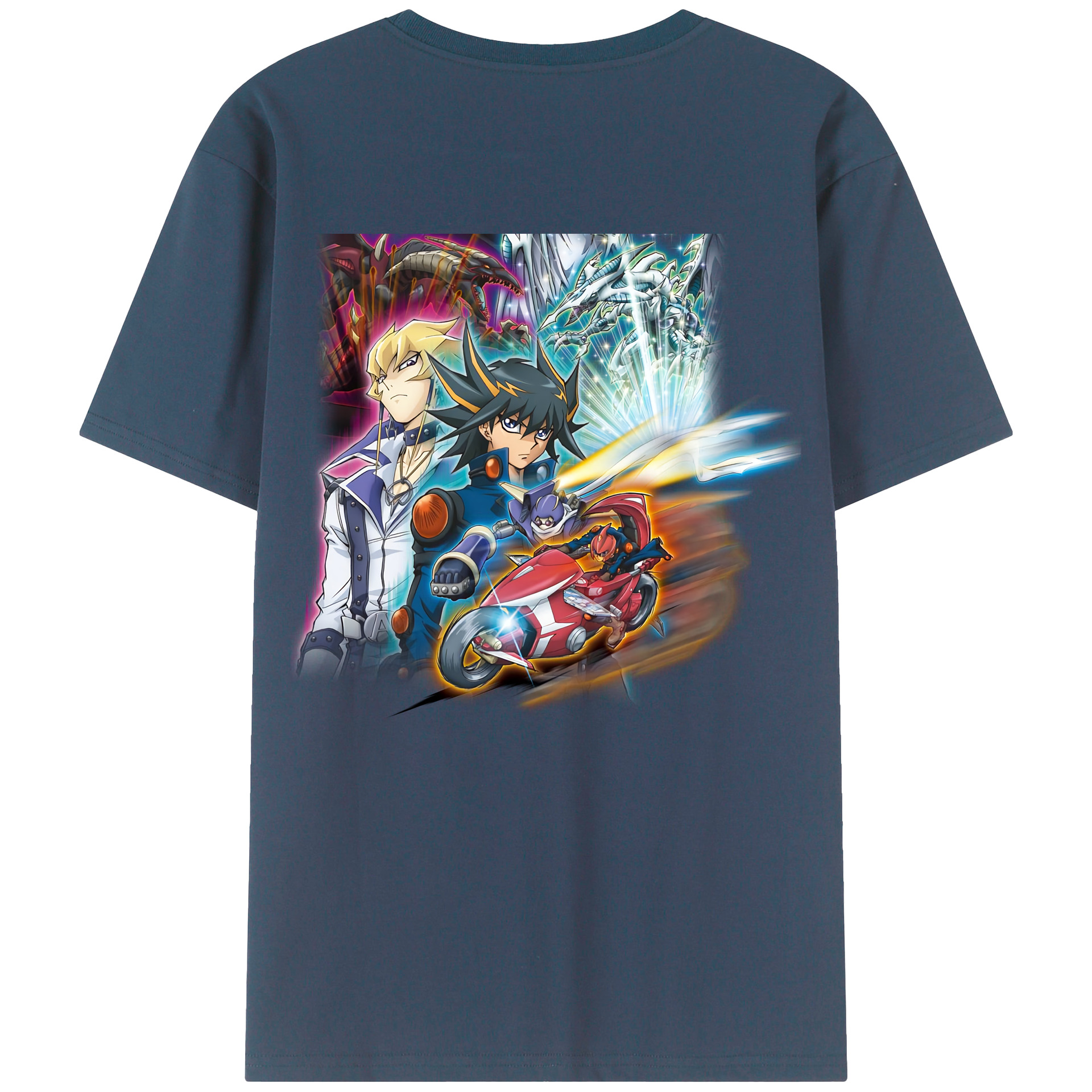 （画像用） 遊☆戯☆王 Yu-Gi-Oh! 綿100％ メンズ半袖Tシャツ（バックプリント） 通気性