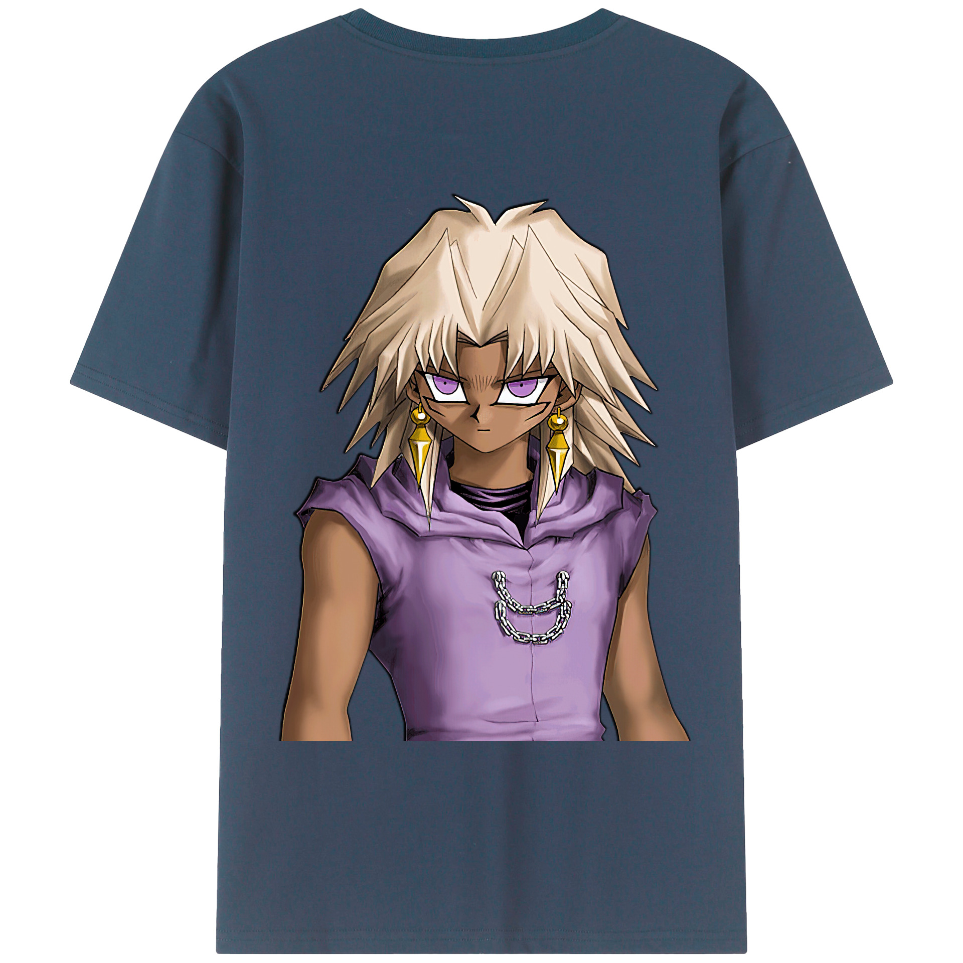 （画像用） 遊☆戯☆王 Yu-Gi-Oh! 綿100％ メンズ半袖Tシャツ（バックプリント） 通気性