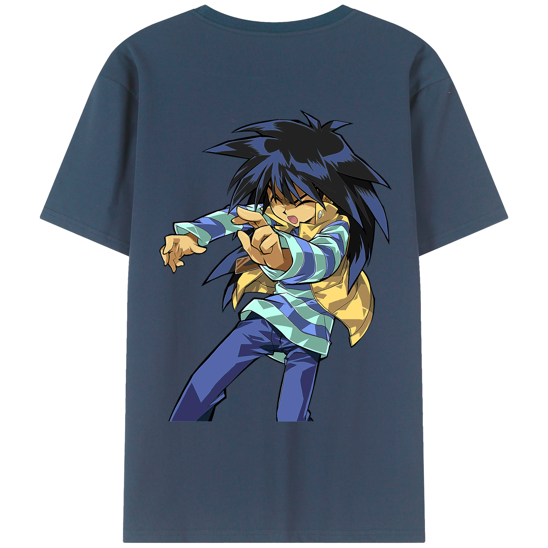 （画像用） 遊☆戯☆王 Yu-Gi-Oh! 綿100％ メンズ半袖Tシャツ（バックプリント） 通気性