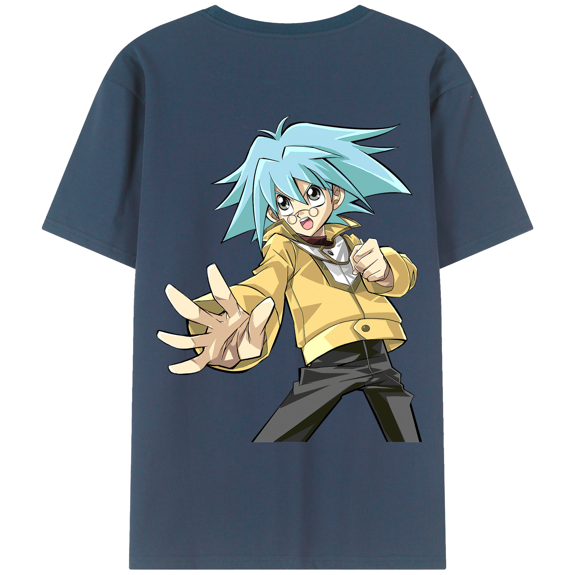 （画像用） 遊☆戯☆王 Yu-Gi-Oh! 綿100％ メンズ半袖Tシャツ（バックプリント） 通気性
