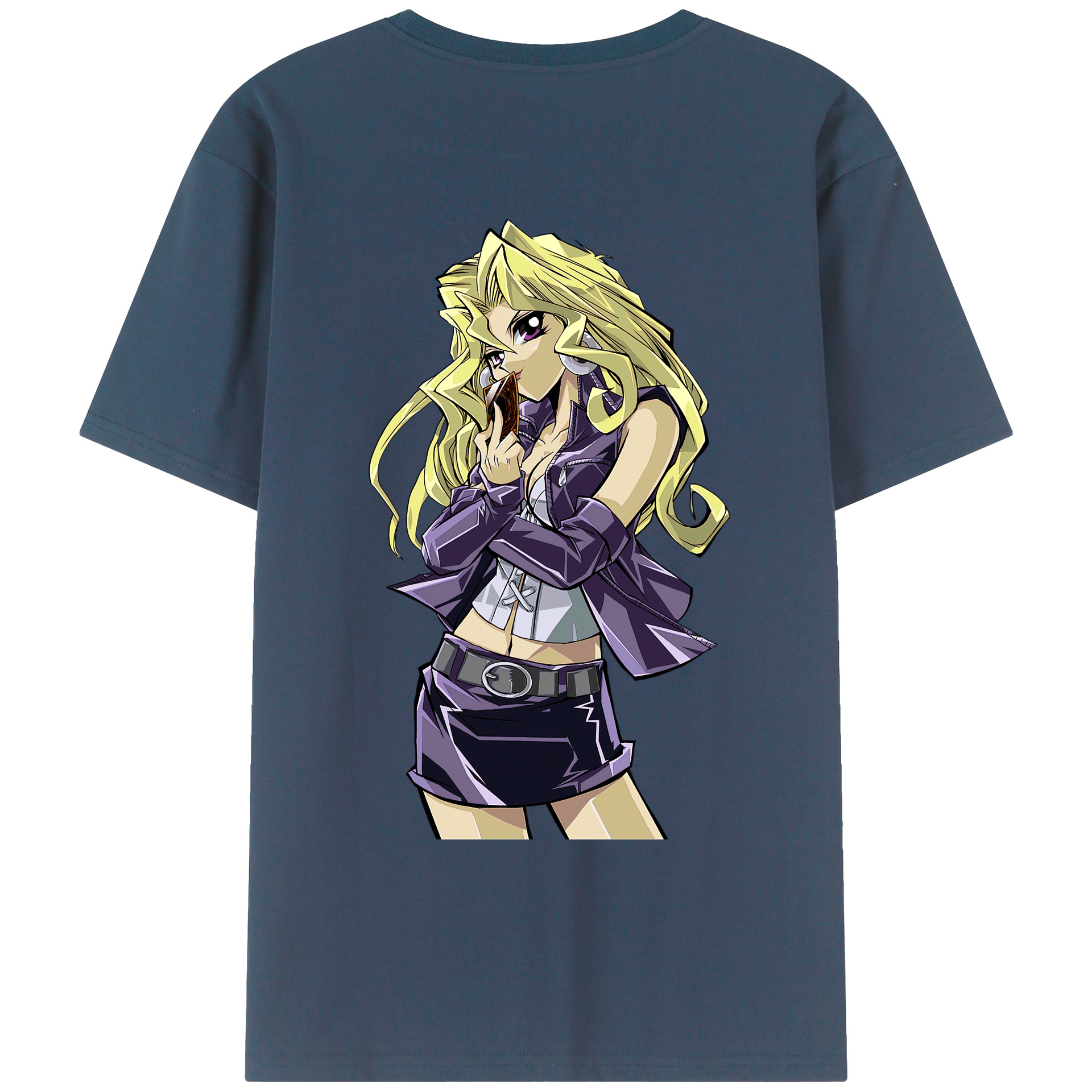 （画像用） 遊☆戯☆王 Yu-Gi-Oh! 綿100％ メンズ半袖Tシャツ（バックプリント） 通気性