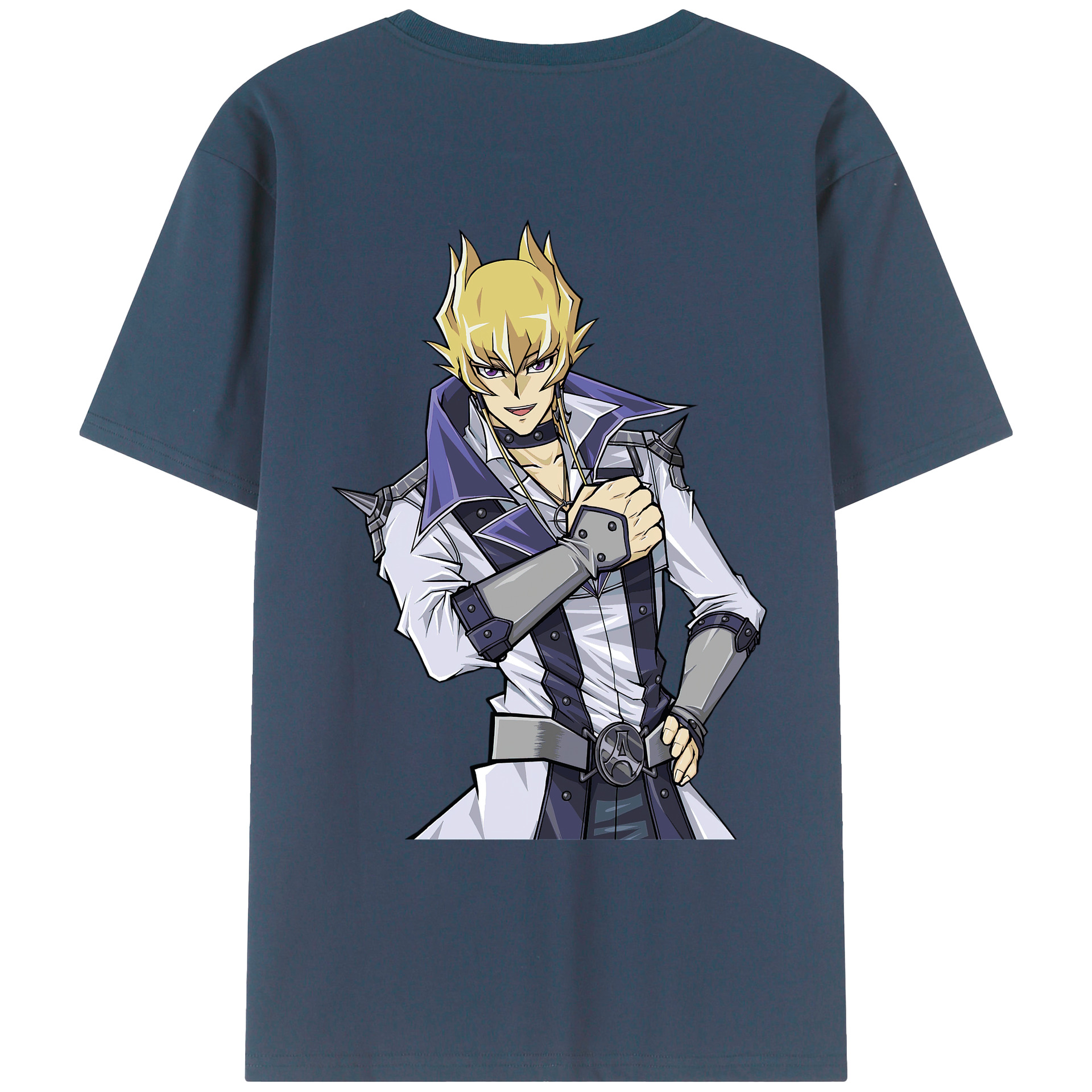 （画像用） 遊☆戯☆王 Yu-Gi-Oh! 綿100％ メンズ半袖Tシャツ（バックプリント） 通気性