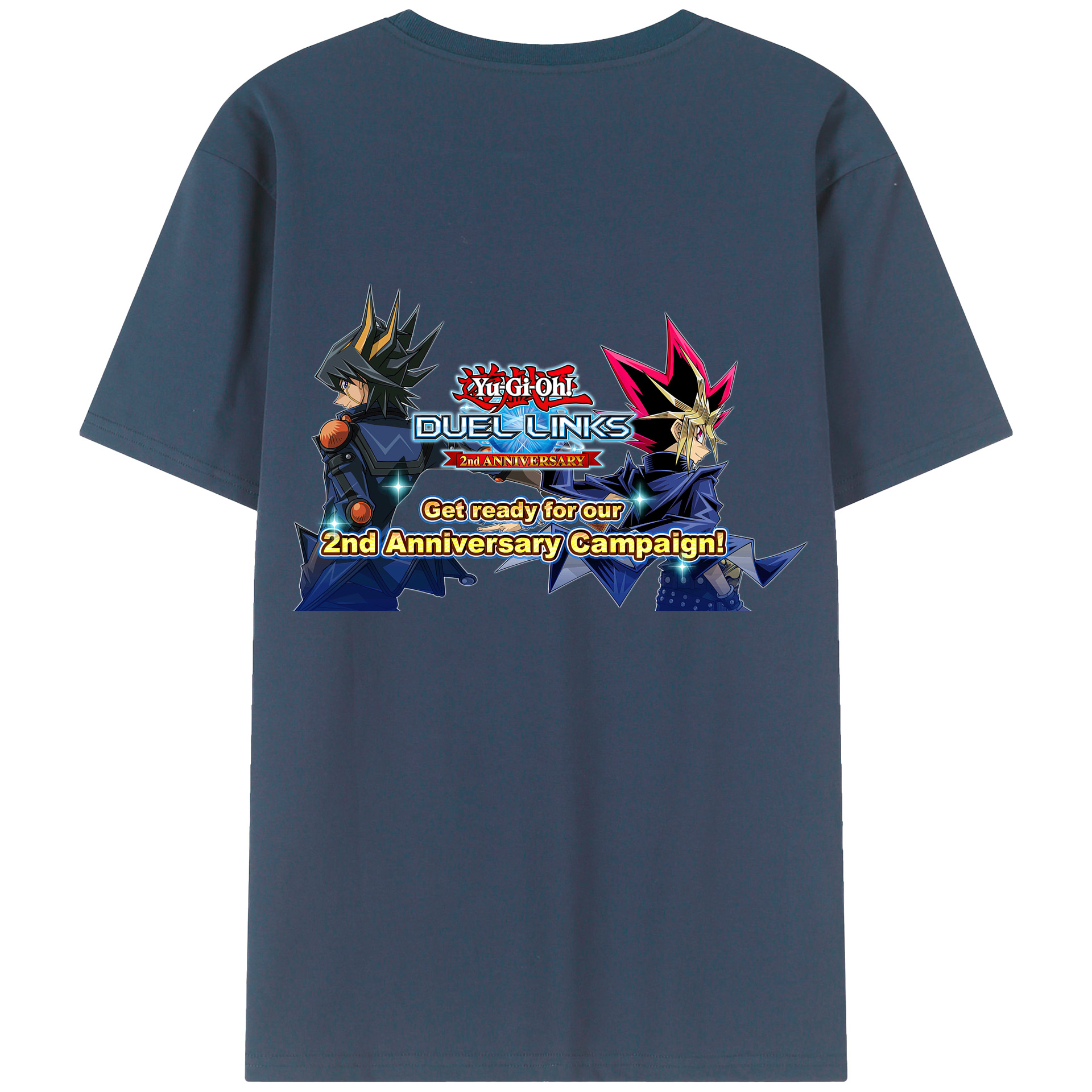 （画像用） 遊☆戯☆王 Yu-Gi-Oh! 綿100％ メンズ半袖Tシャツ（バックプリント） 通気性
