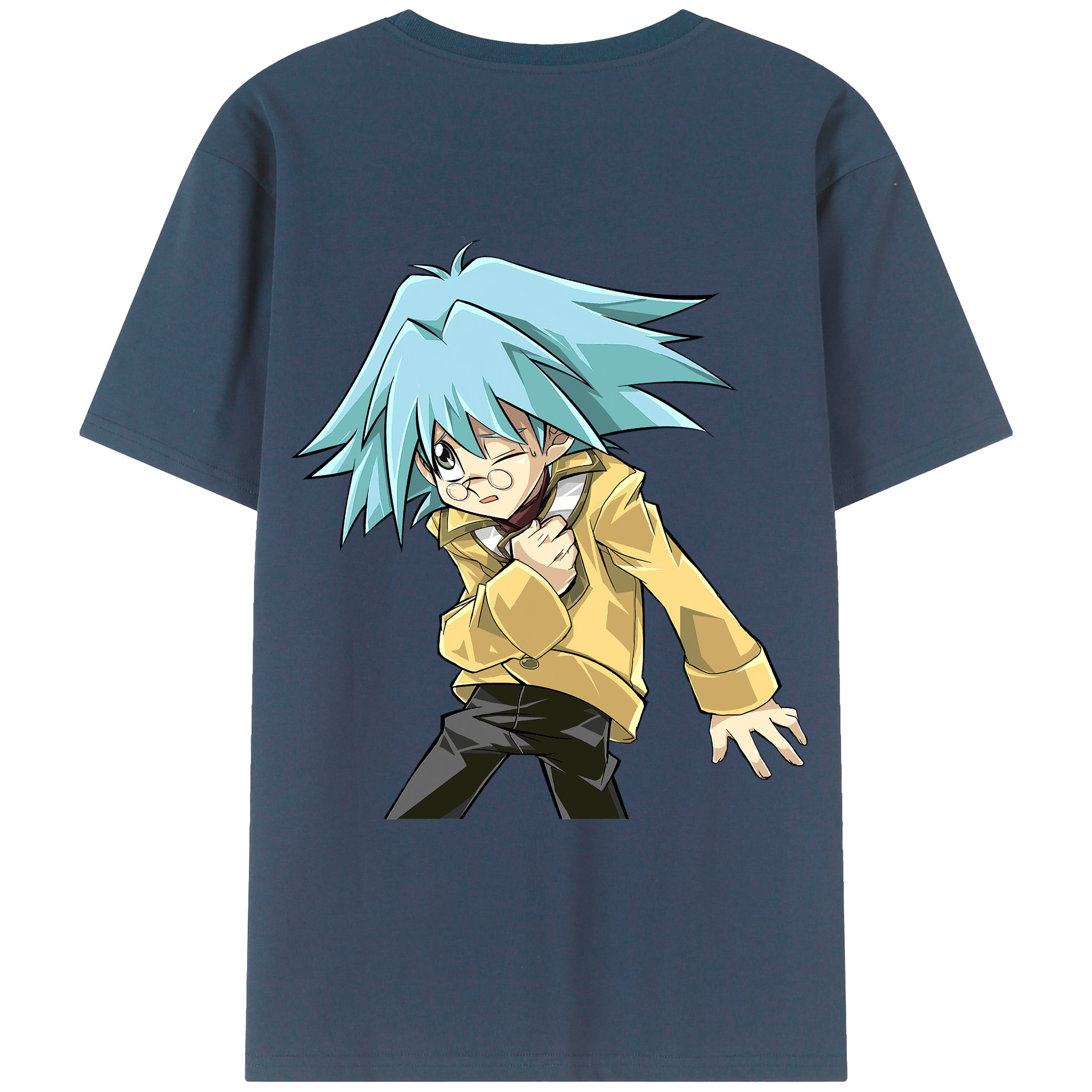 （画像用） 遊☆戯☆王 Yu-Gi-Oh! 綿100％ メンズ半袖Tシャツ（バックプリント） 通気性