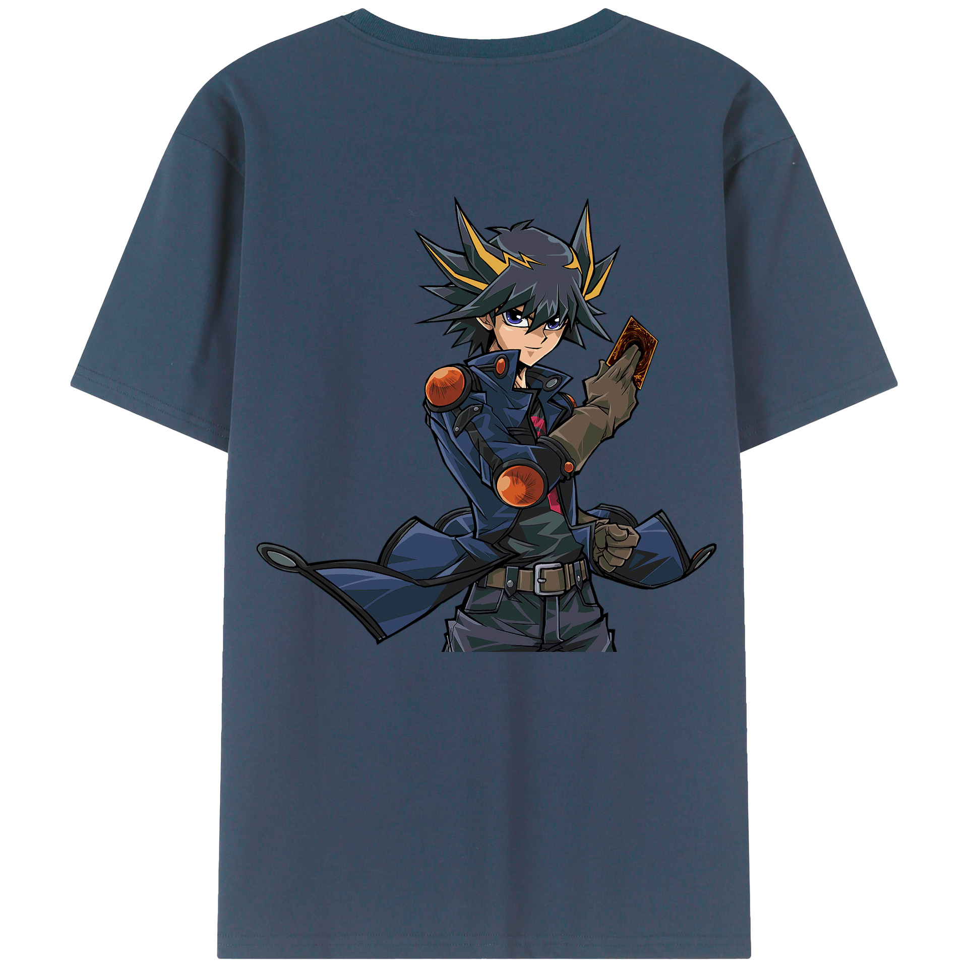 （画像用） 遊☆戯☆王 Yu-Gi-Oh! 綿100％ メンズ半袖Tシャツ（バックプリント） 通気性