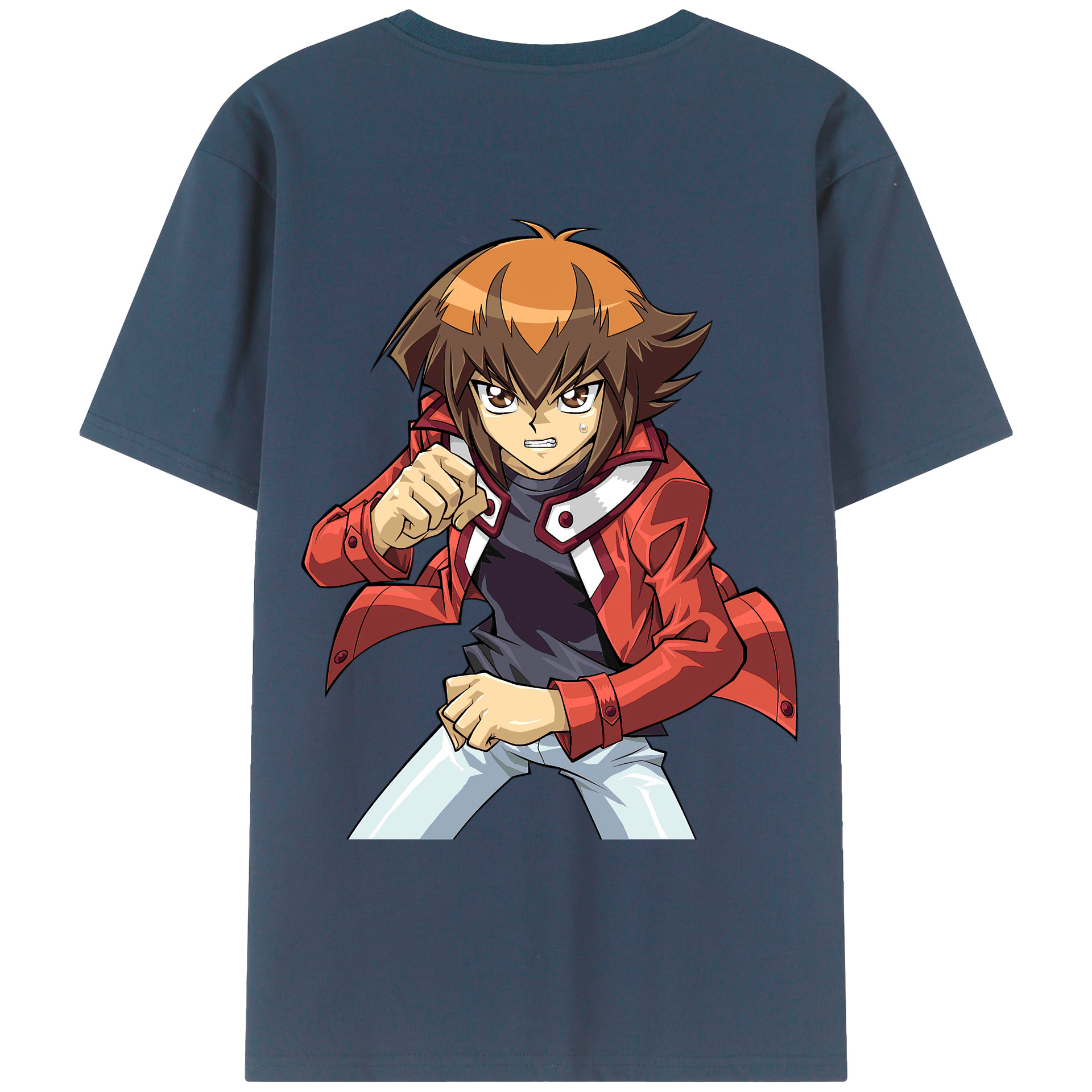 （画像用） 遊☆戯☆王 Yu-Gi-Oh! 綿100％ メンズ半袖Tシャツ（バックプリント） 通気性